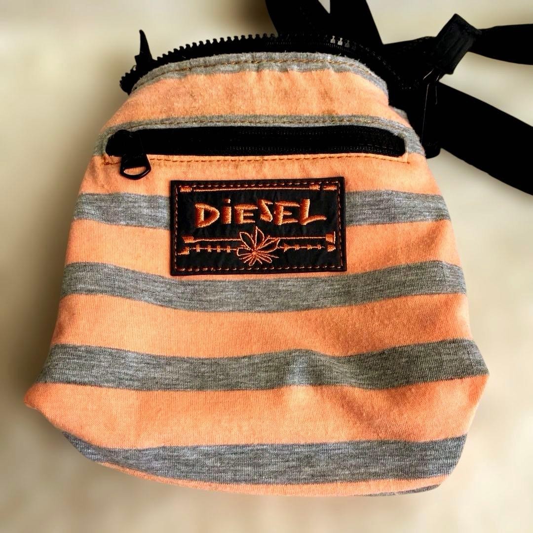 Diesel Men Vintage Archive Shoulder Bag Zipper 16x16cm Luxury Stylish Casual ITA
