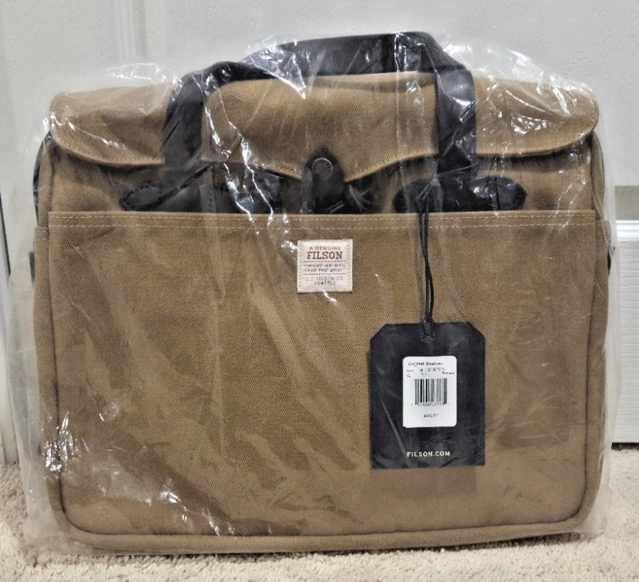 Filson Bag Rugged Twill Original Briefcase – TAN – Brand New – $499 – Free Ship