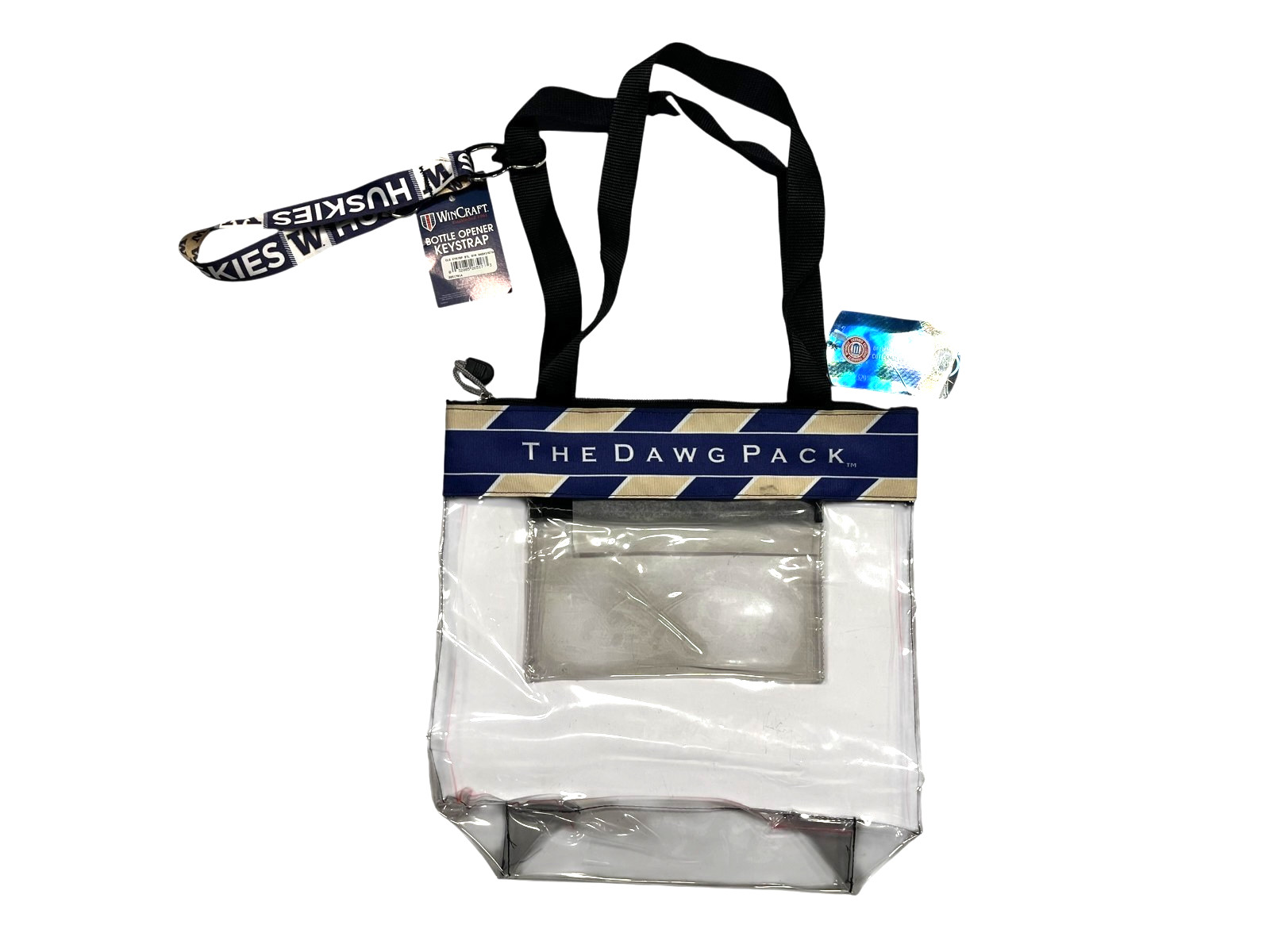 WASHINGTON HUSKIES UW Football THE DAWG PACK CLEAR STADIUM BAG Fan Tailgate NEW