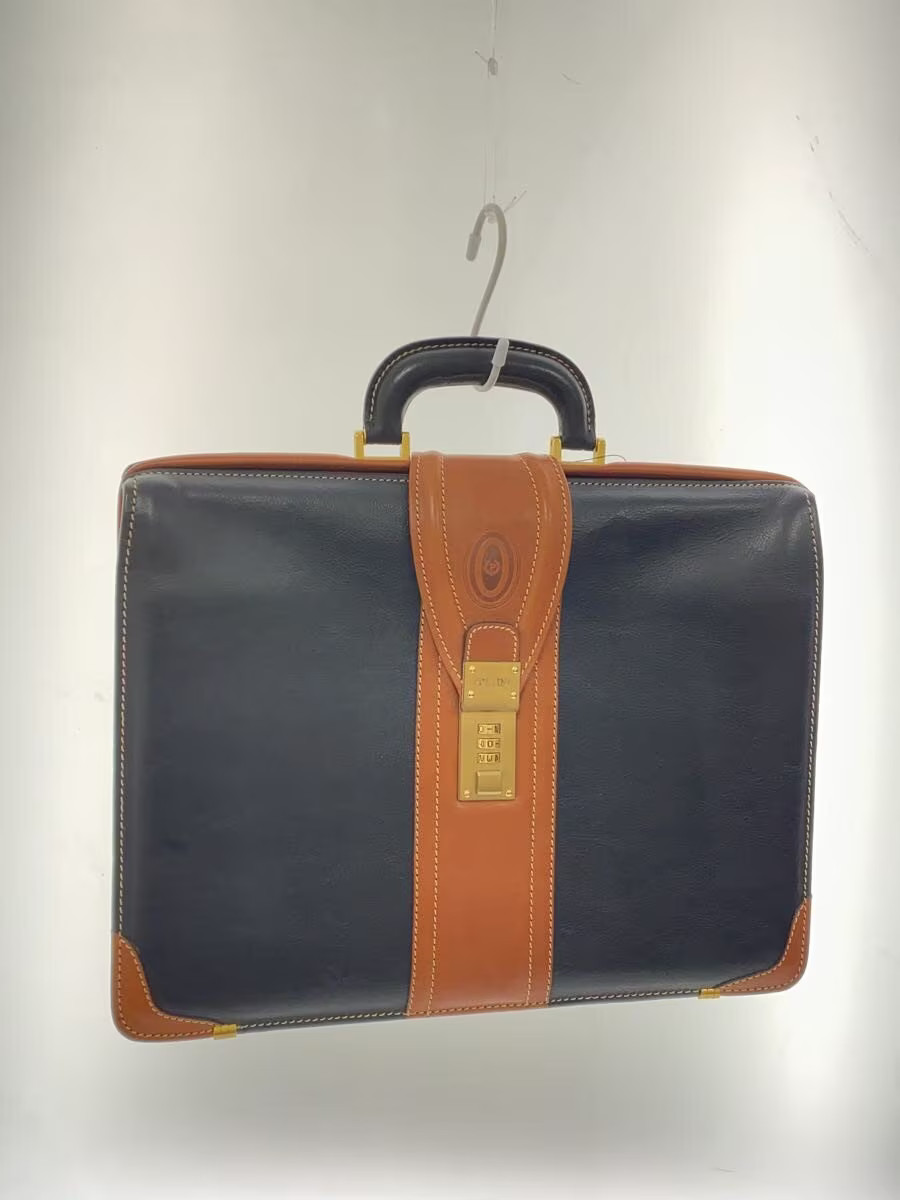 Pollini Briefcase Leather BLK Two-tone ? NULL ?