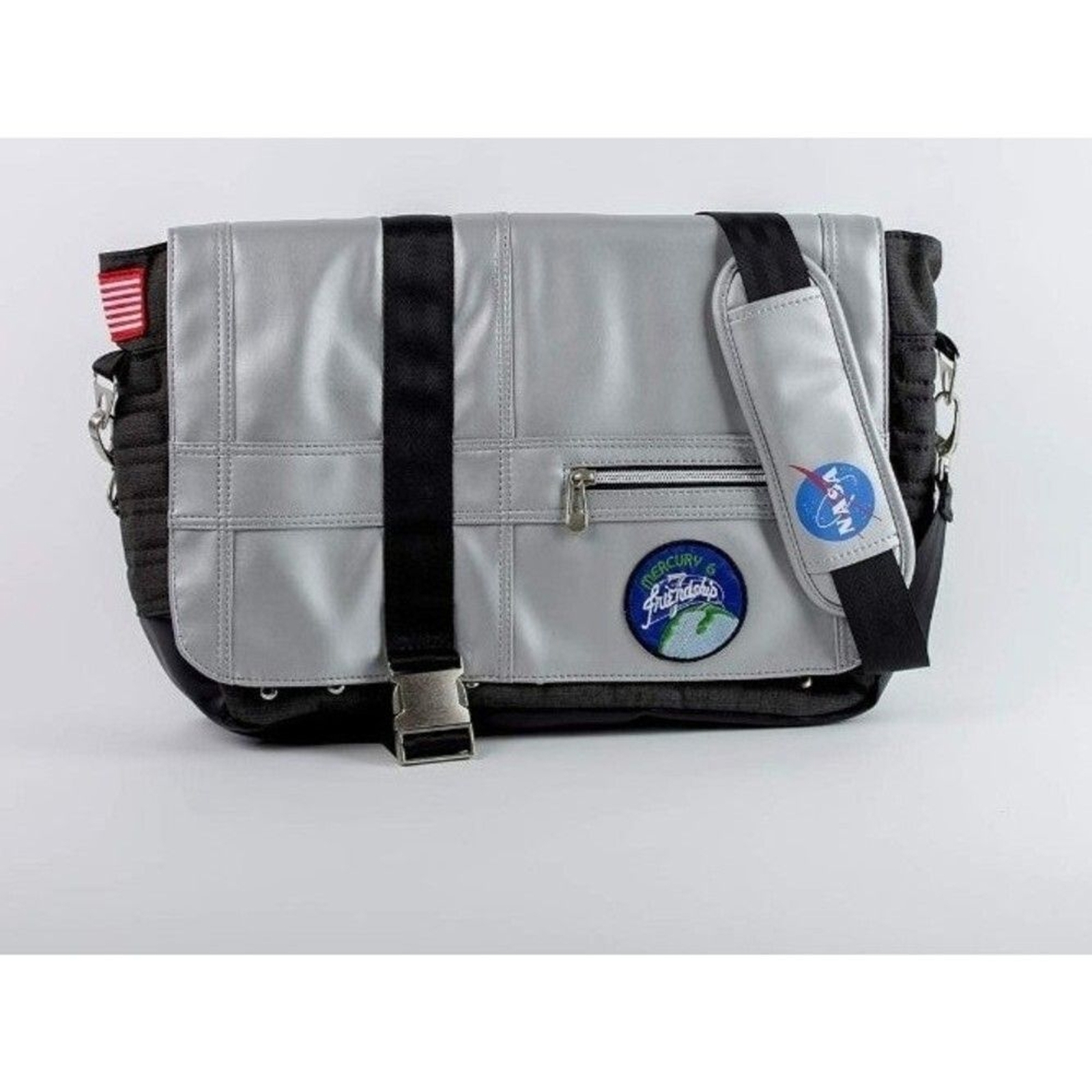 NASA Mercury 6 Messenger Bag Silver/ Gray