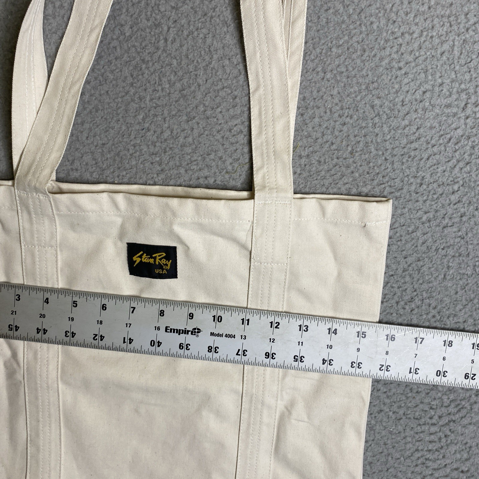 Stan Ray Tote Bag Tan 100% Cotton 15″ X 14″ USA Boho Hipster Casual Work NWT