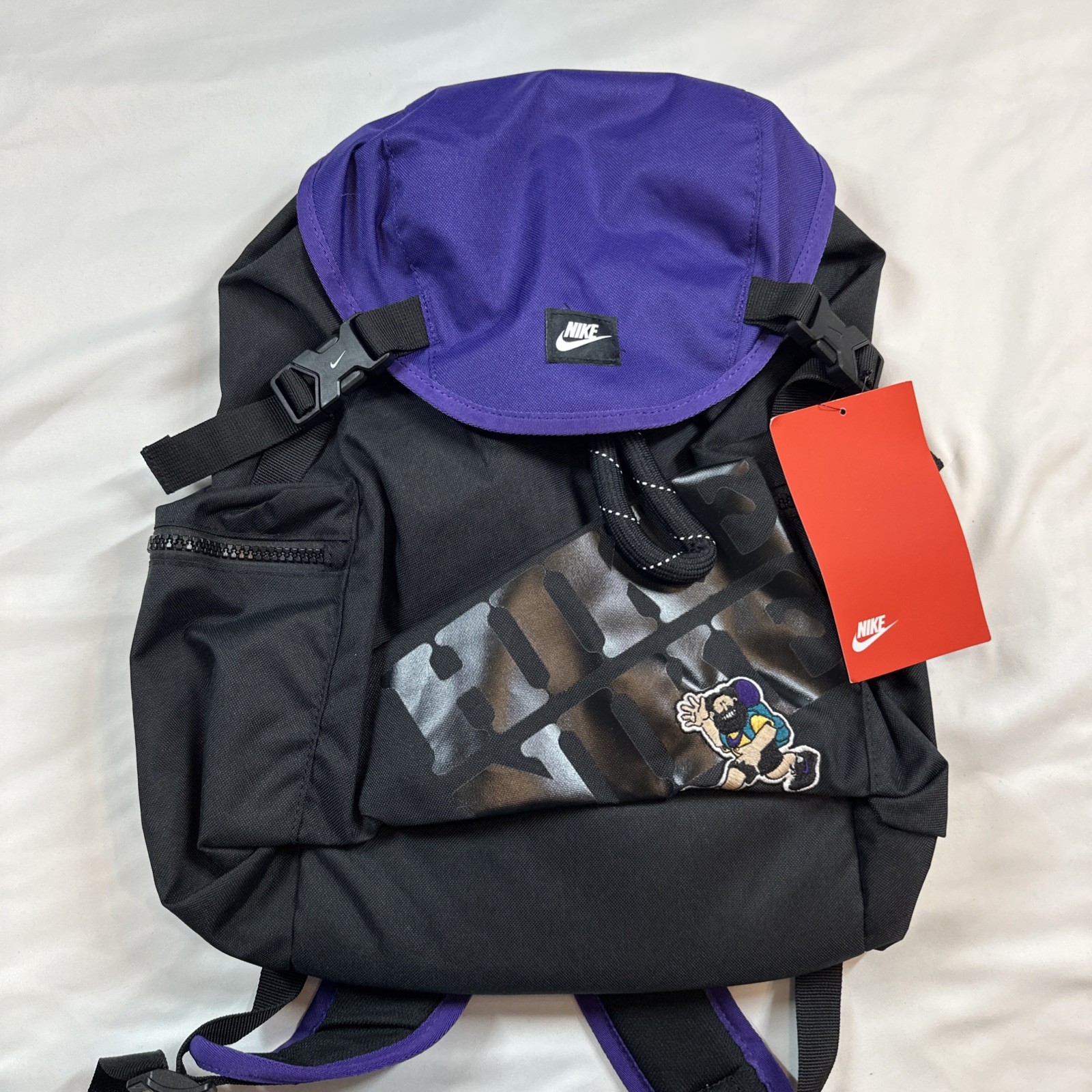 Nike Heritage Rucksack Hiking Backpack Black Purple CW6365-010 ACG