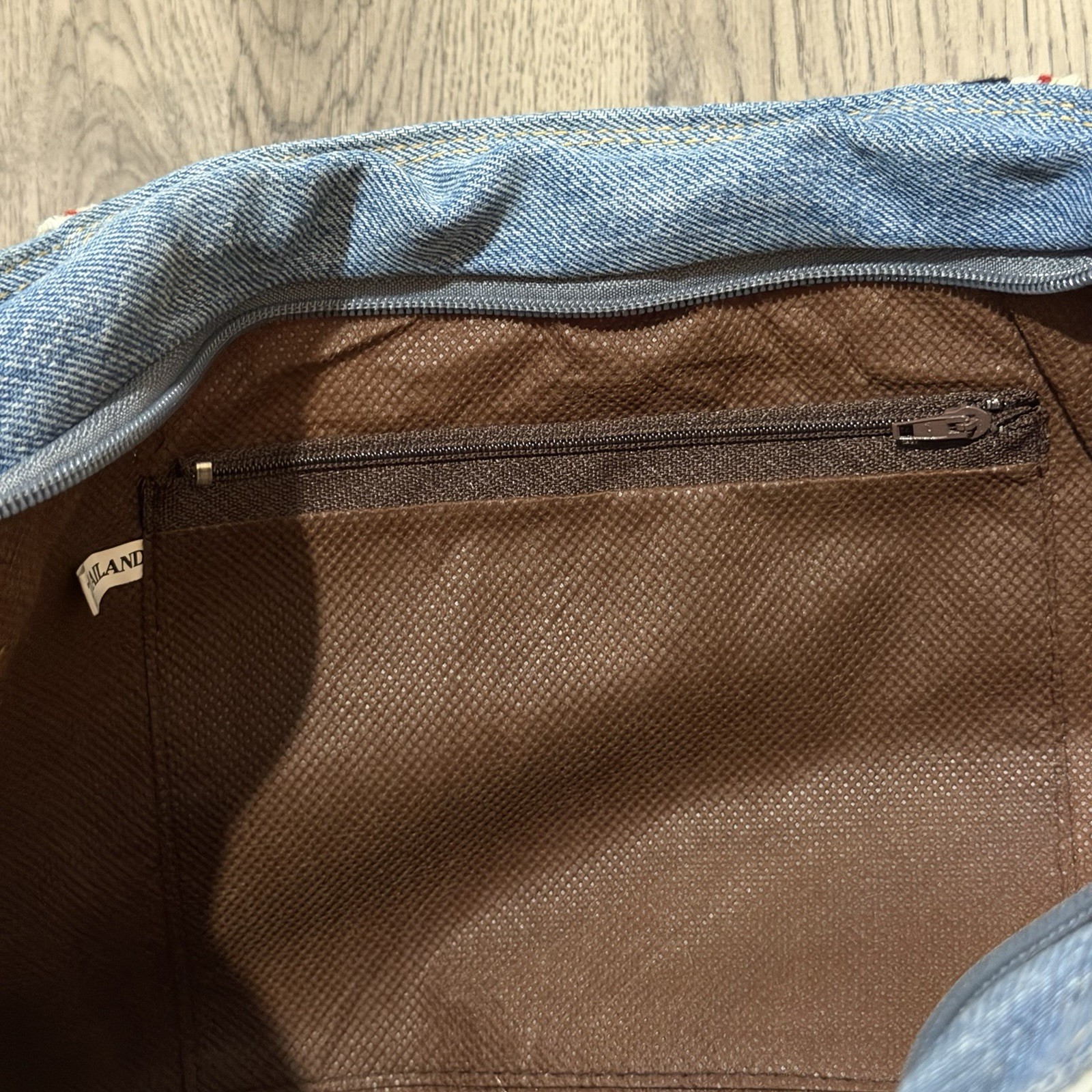 Custom Levis Denim Tote Bag Upcycled Jeans Crossbody Shoulder Bag Vintage