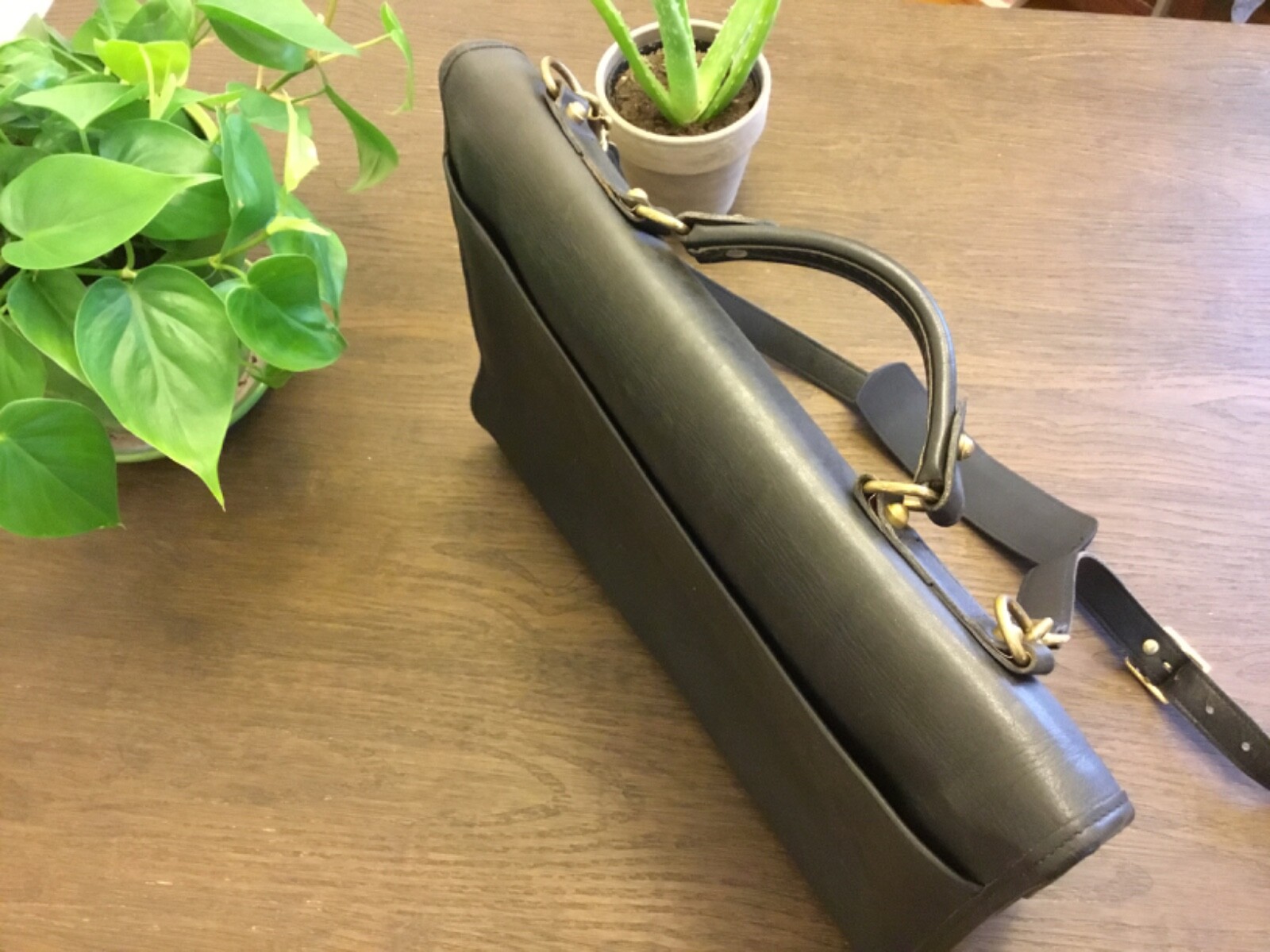 Vtg Schlesinger Black Briefcase Made In USA