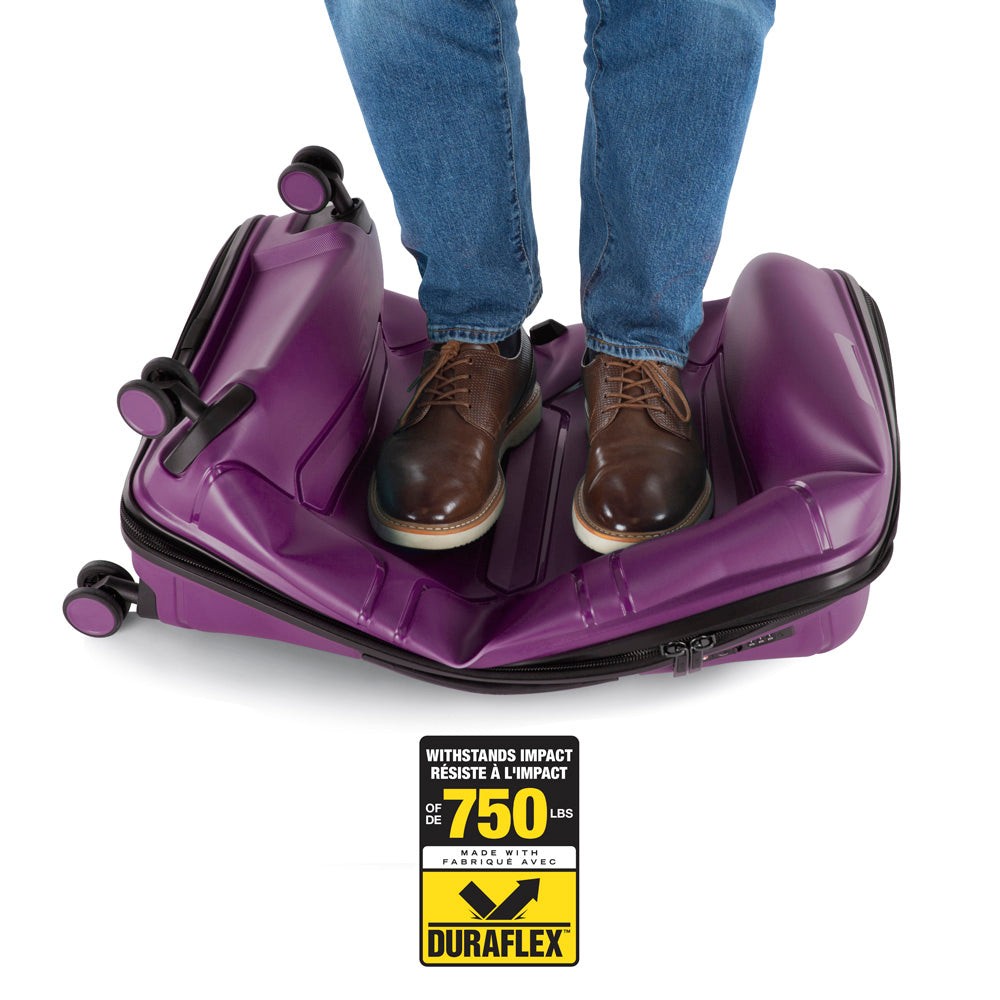 Heys Milos Durable and lightweight luggage, Plum 21 Inch Carry On U1