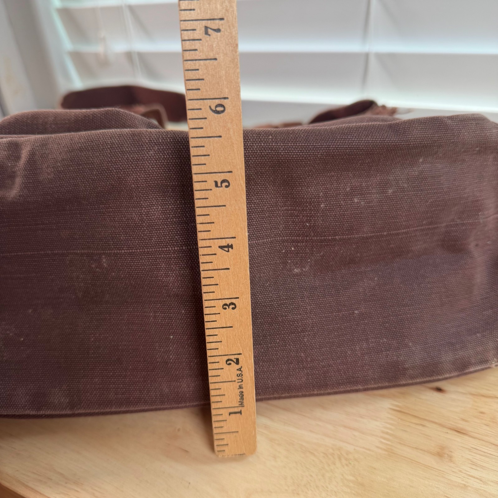 Lands’ End Square Rigger Brown Canvas Durable Classic Flap Front Messenger Bag
