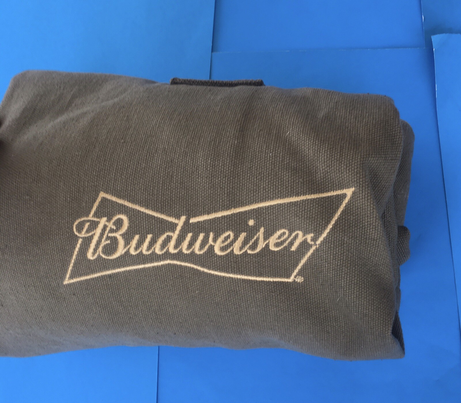 Large Canvas BUDWEISER BEER Cotton laundry Linen Duffle Tote BAG 42” x 23.5”