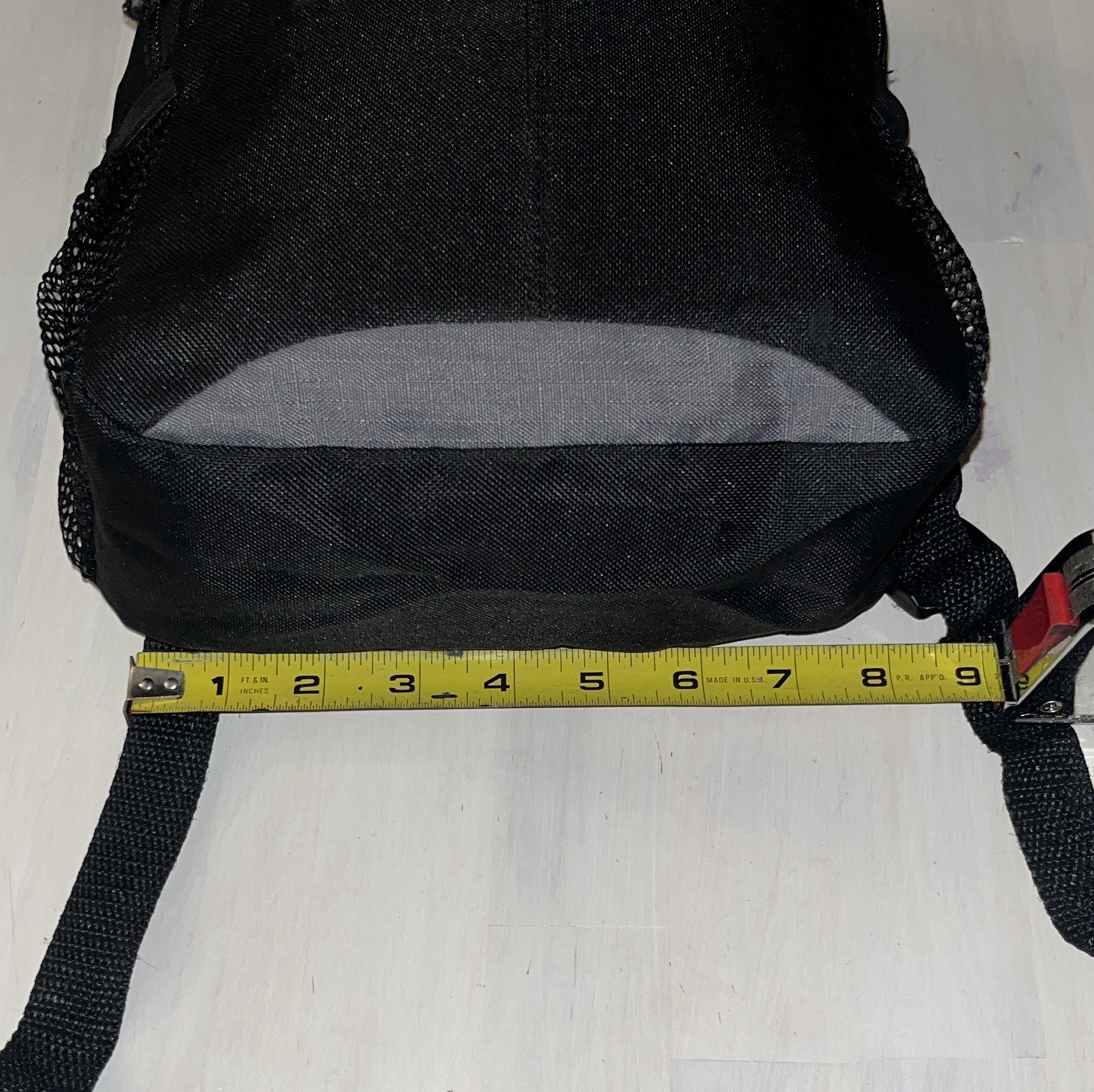 JEEP Mini Backpack Bag Travel Black Logo Zippered 10.5″ x 8″ Black/Gray *GC*