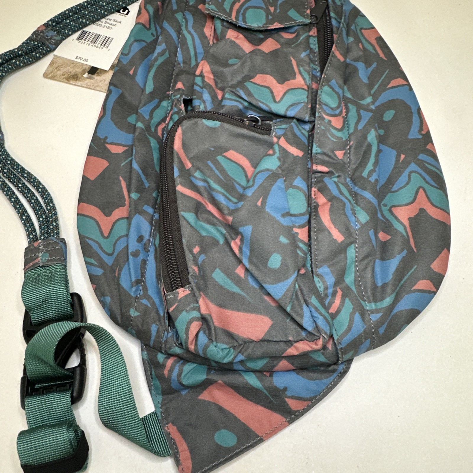 KAVU Mini Rope Sack Sling Crossbody Backpack Topo Smash NWT New w/ Tags
