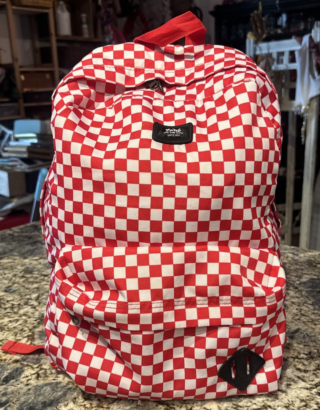 Vans Old Skool III 22L Checker Red/White Backpack Checkerboard School Bag NWT