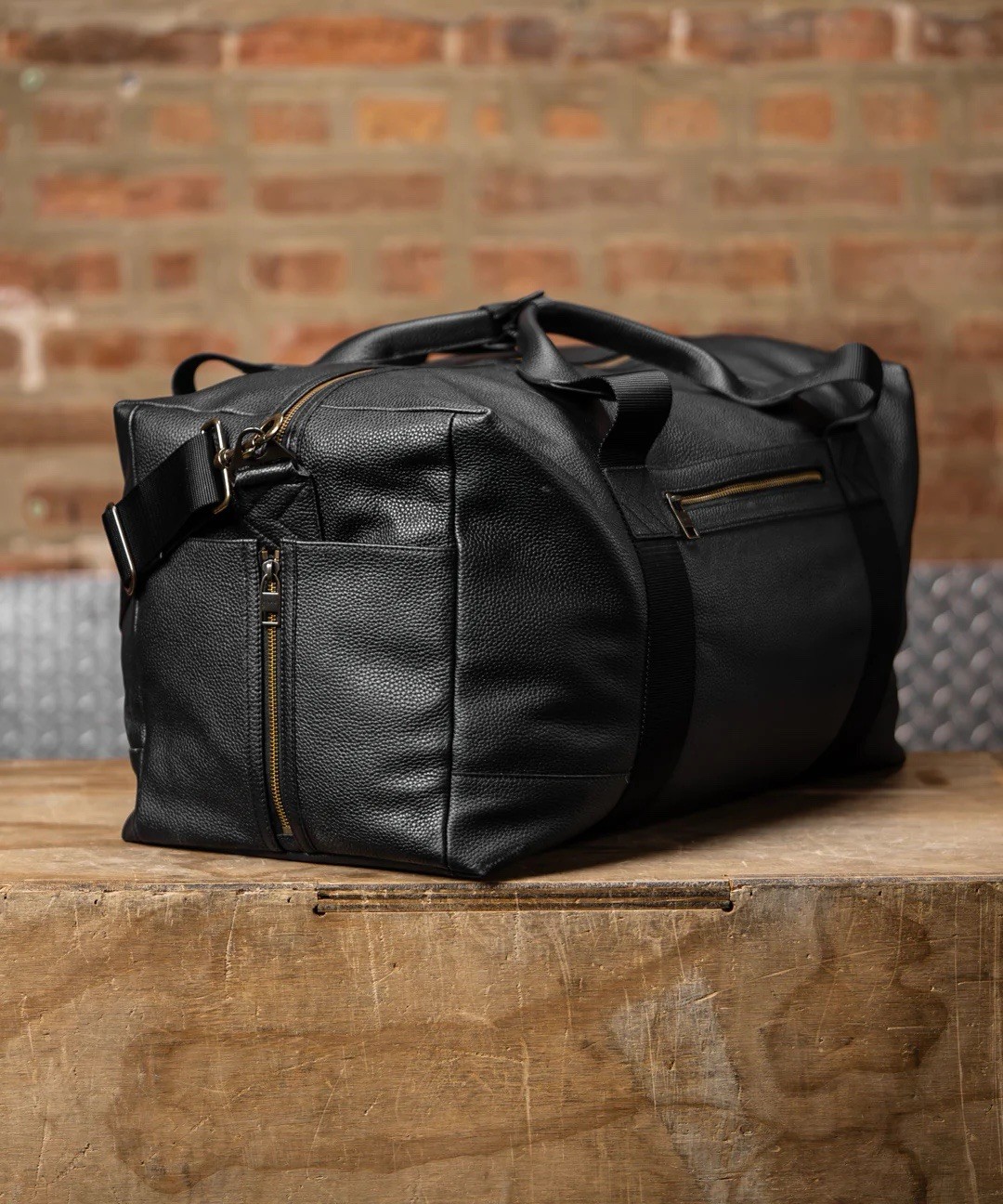 KNKG HERITAGE LEATHER DUFFEL MEDIUM 46L