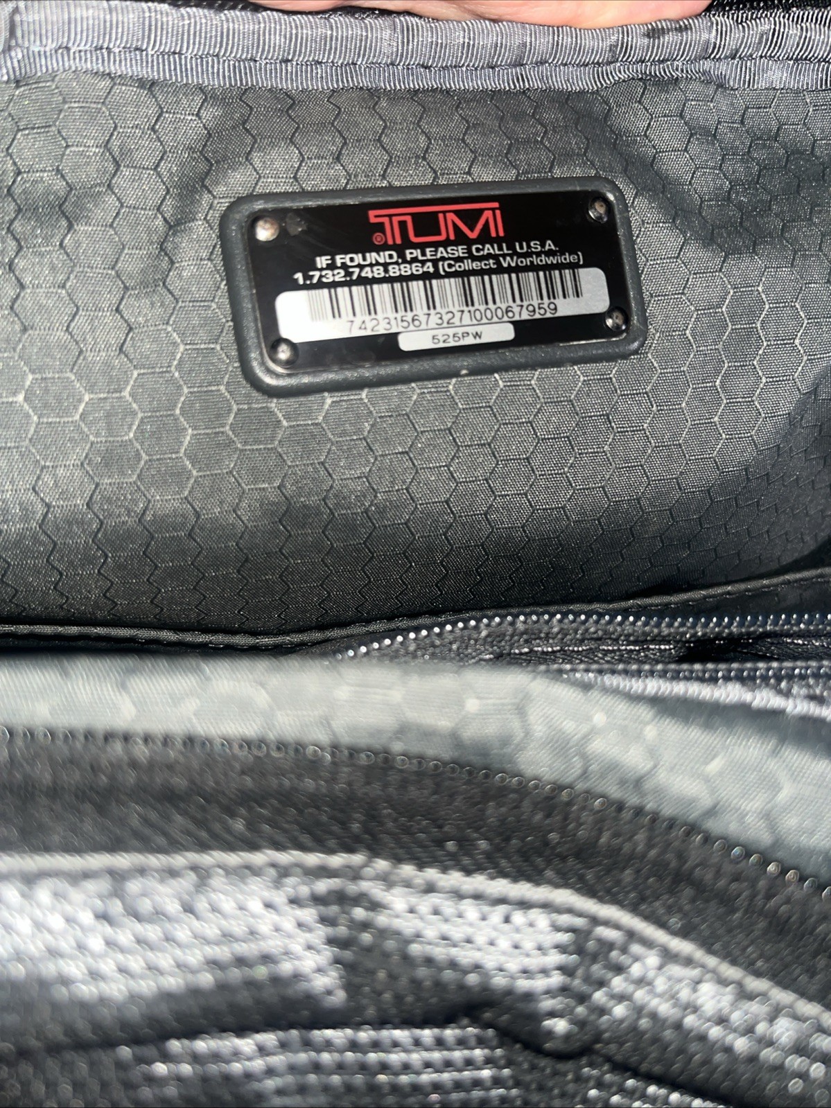 TUMI Boston 2Way Ballistic Nylon Duffle Bag Carry On Gray 525PW Strap (See Pics)