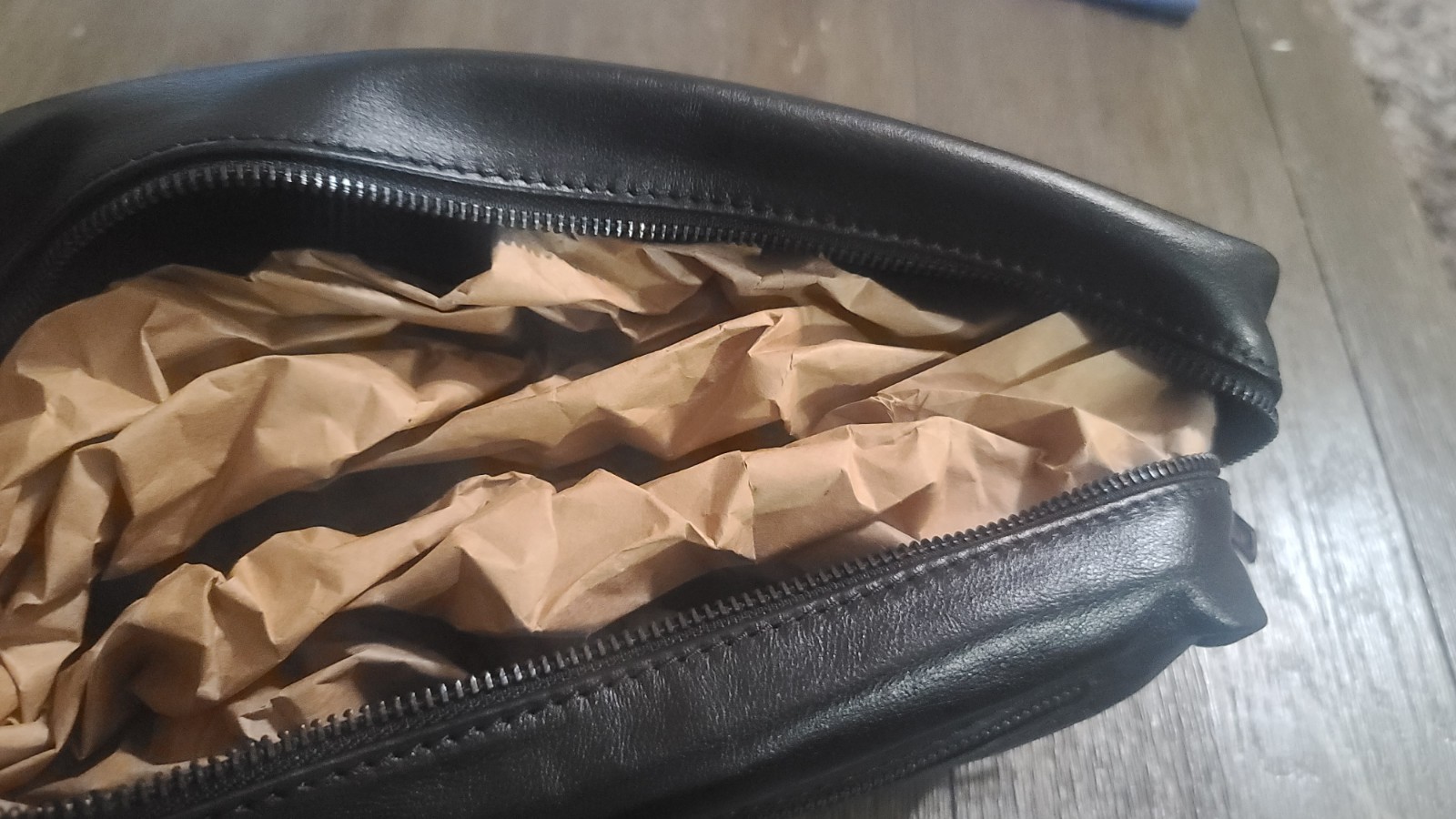 NWOT MASSEI VACCHETTA MARIO LUXURY LEATHER BLACK DOPP KIT HANDMADE ITALIAN