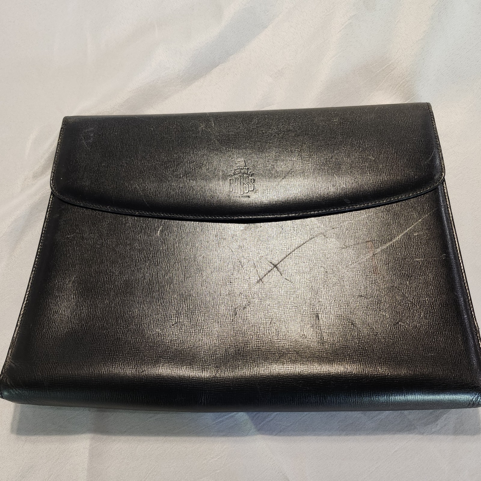 Vintage Mark Cross Leather Envelope Portfolio Tablet Bag Made In Italy 15.5 x 12