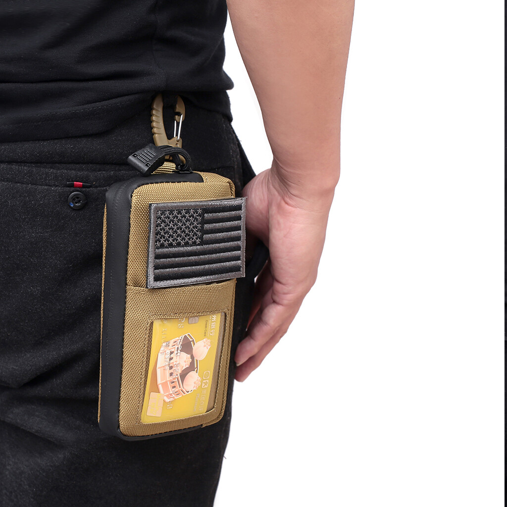 Tactical Molle EDC Pouch Small Organizer Waist Bag ID Card Holder Phone Wallet