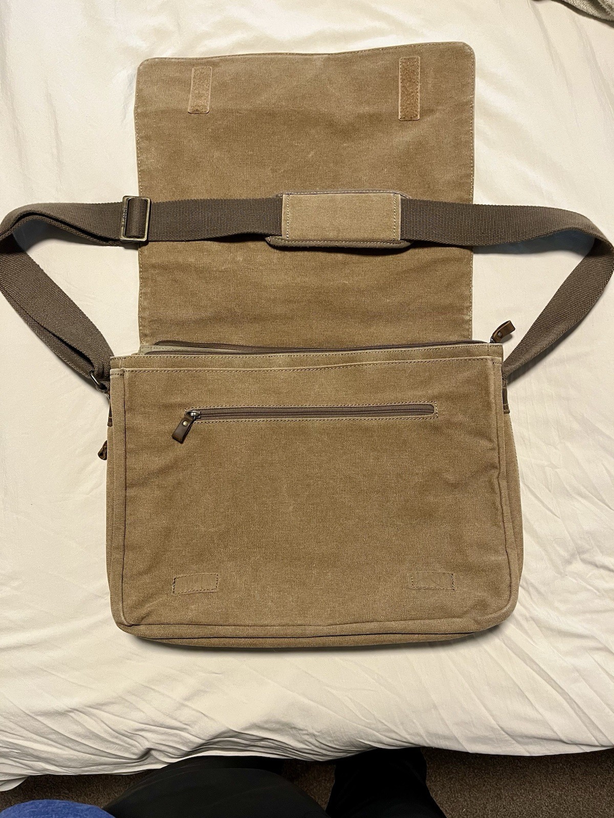 Troop London Canvas Laptop Large Messenger Bag 18 Inch
