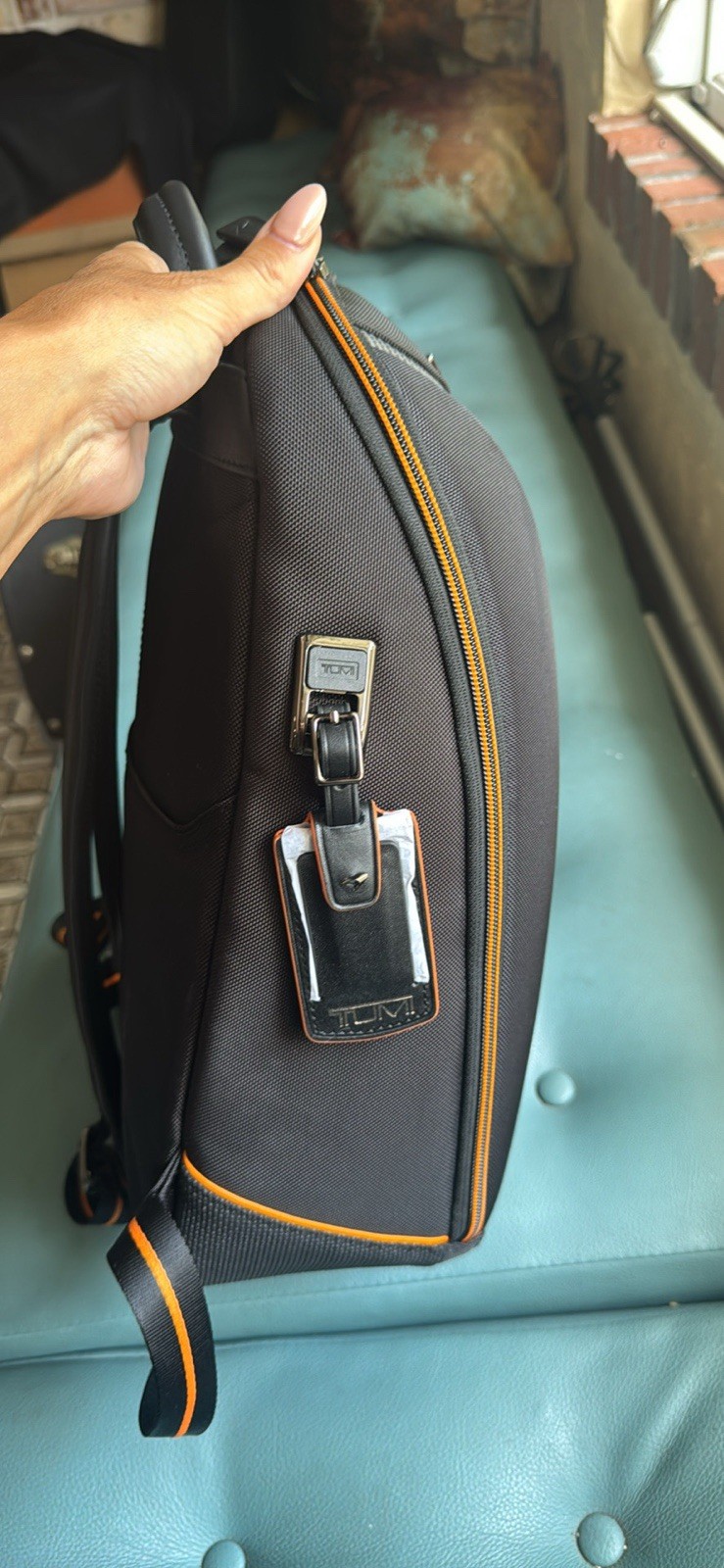 TUMI McLaren Black Zip Backpack Top Handle Adjustable Strap Unisex Adults