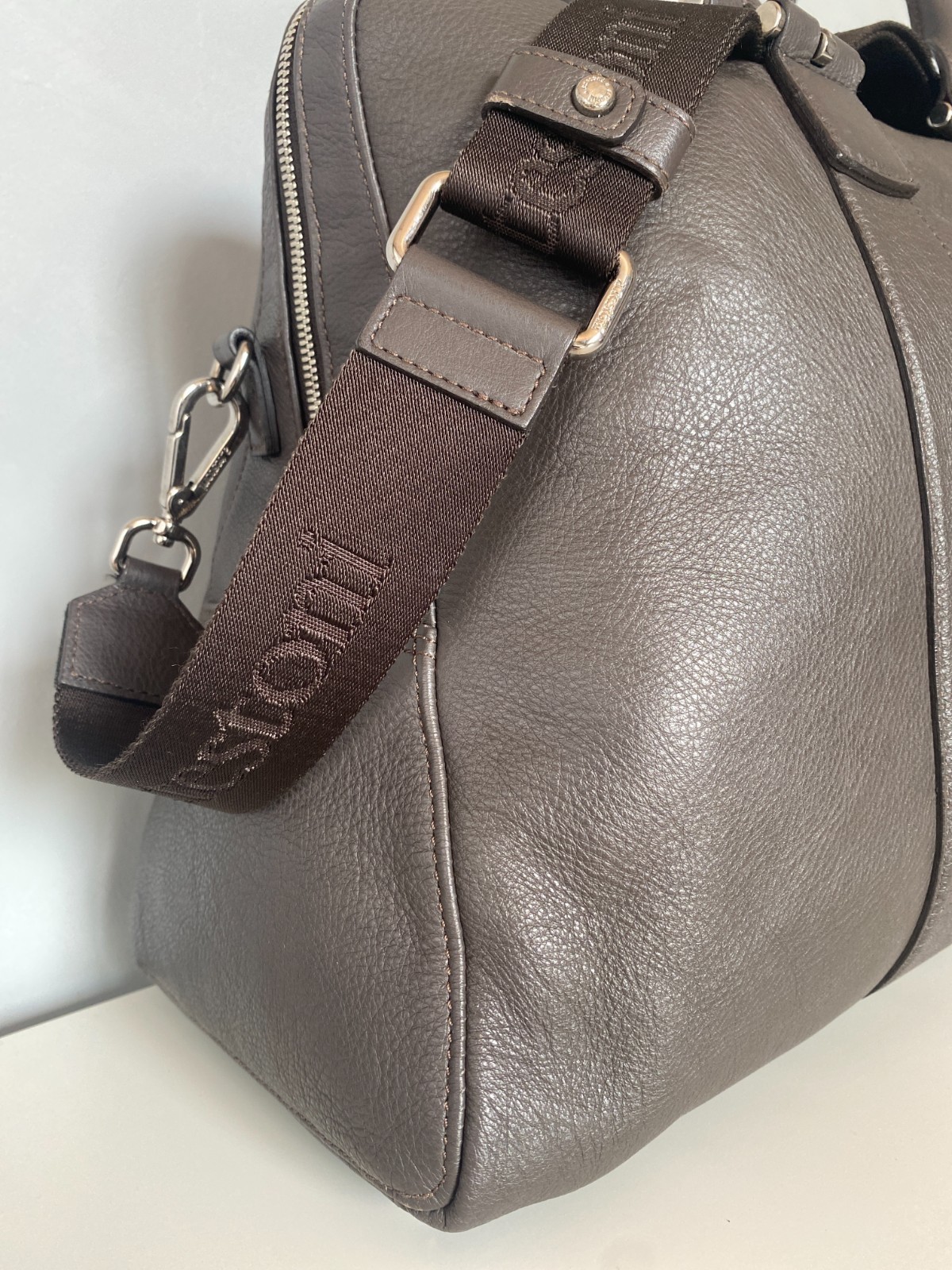 New Leather Testoni Brown Weekender Bag Italian Luxury Travel Duffel NWT