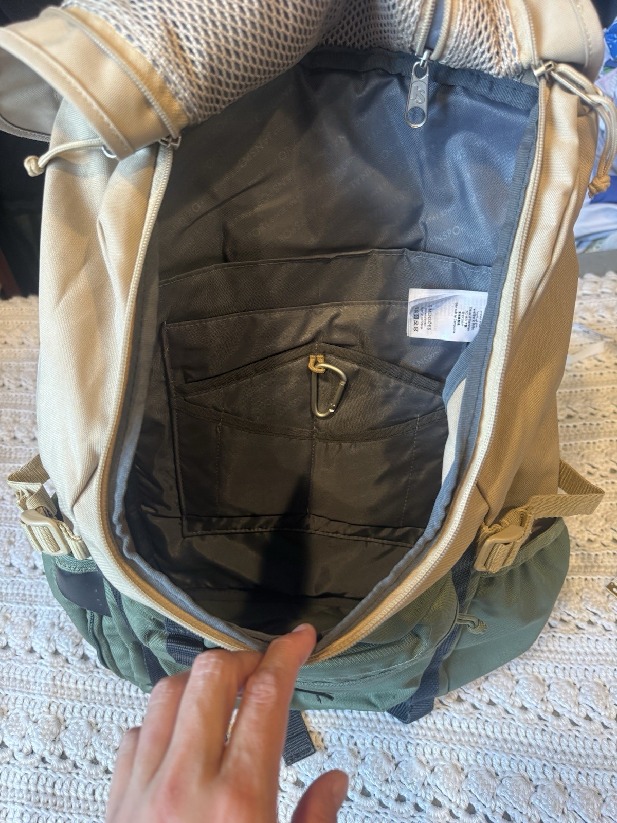 JanSport Hatchet 28L Backpack Field Tan Muted Green RARE Colorway