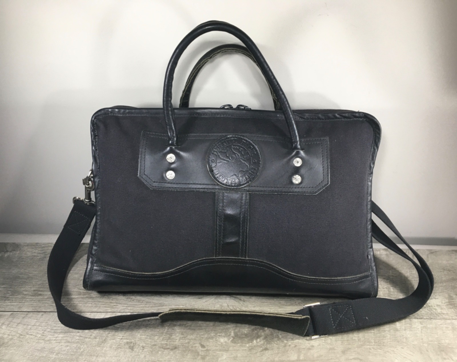 Duluth Pack Laptop Black Tarveler’s Leather Bag Computer Everyday Briefcase USA