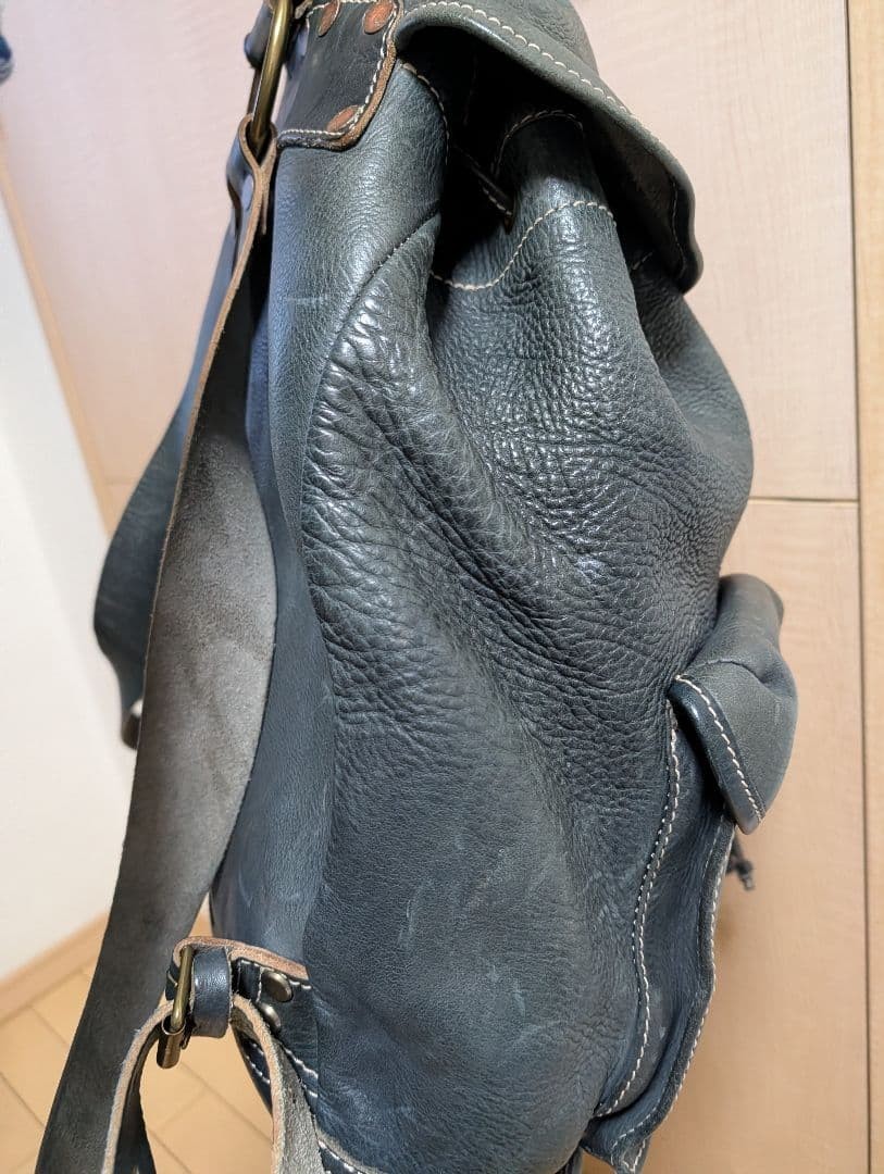 Double RL RRL Ralph Lauren Riley Leather Backpack Rucksack Indigo Used