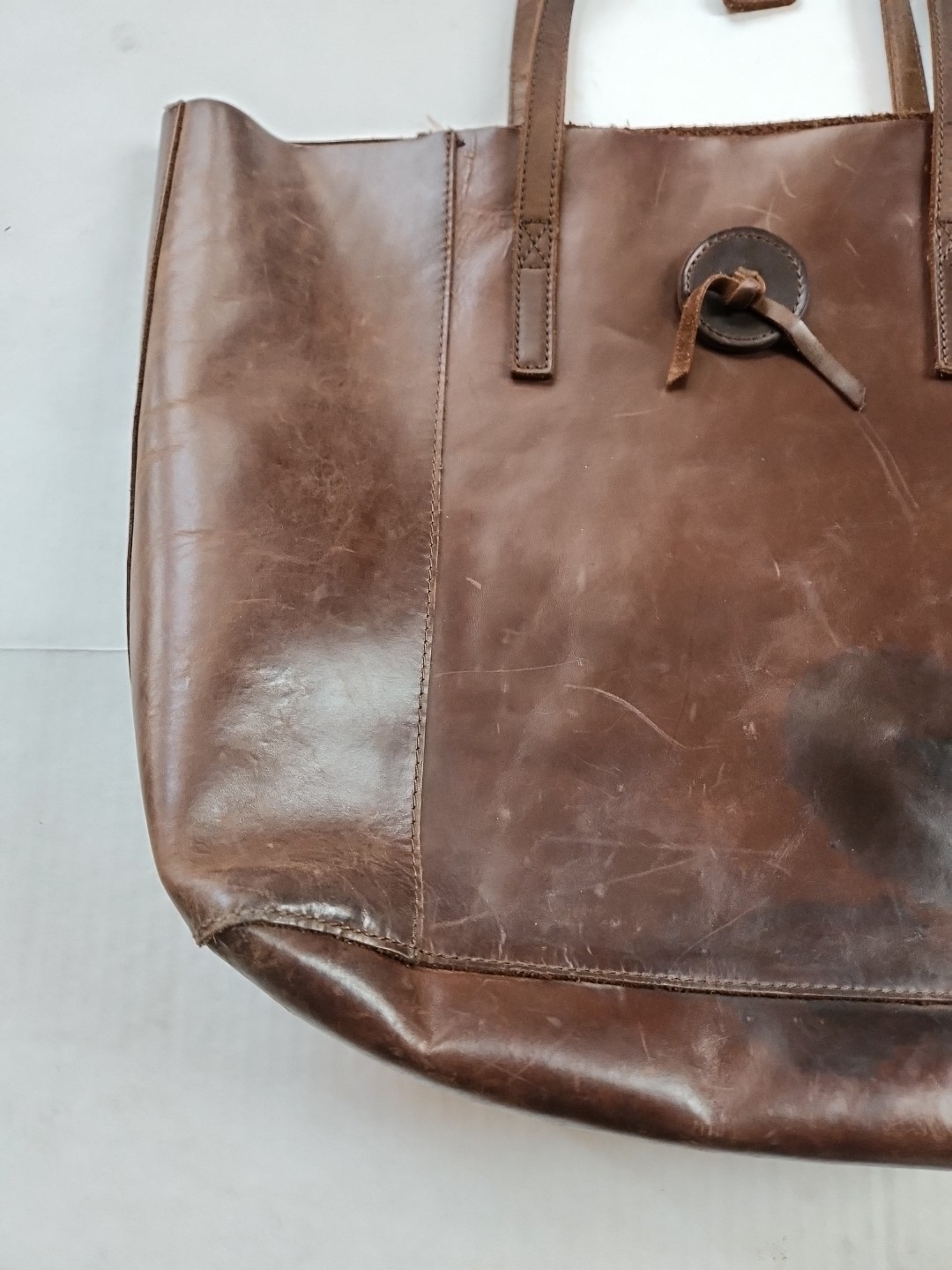 Baseballism Glove Leather Messenger Bag Brown Tote