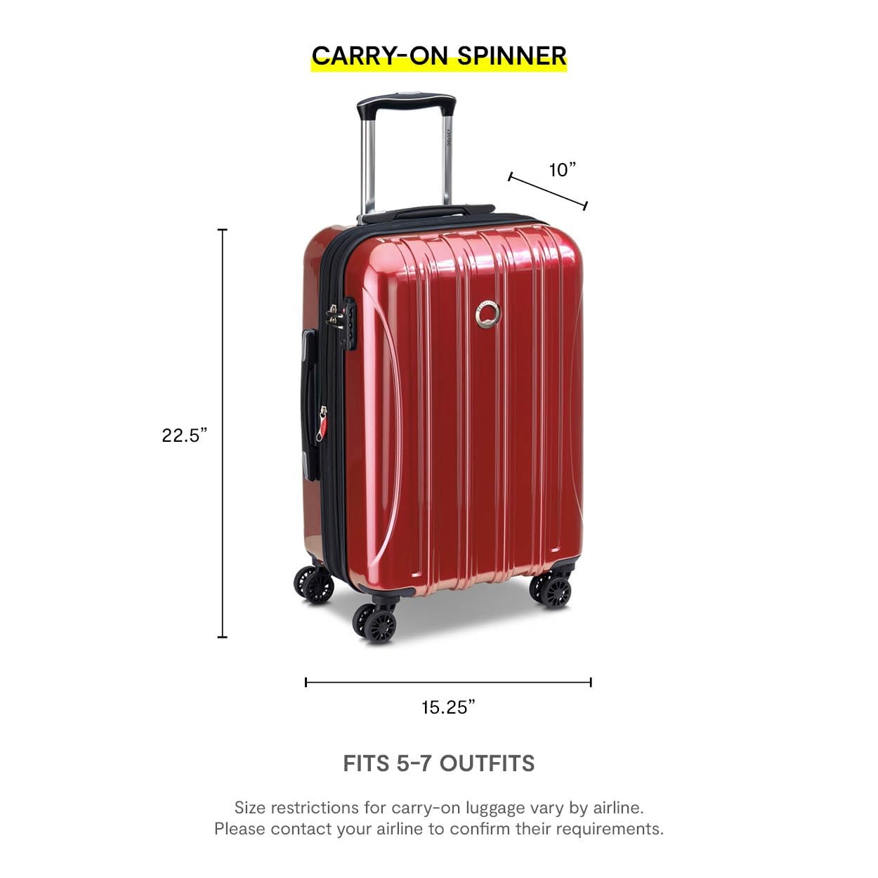 DELSEY Paris Helium Aero Hardside Expandable Luggage Spinner Wheels 21 Inch U9