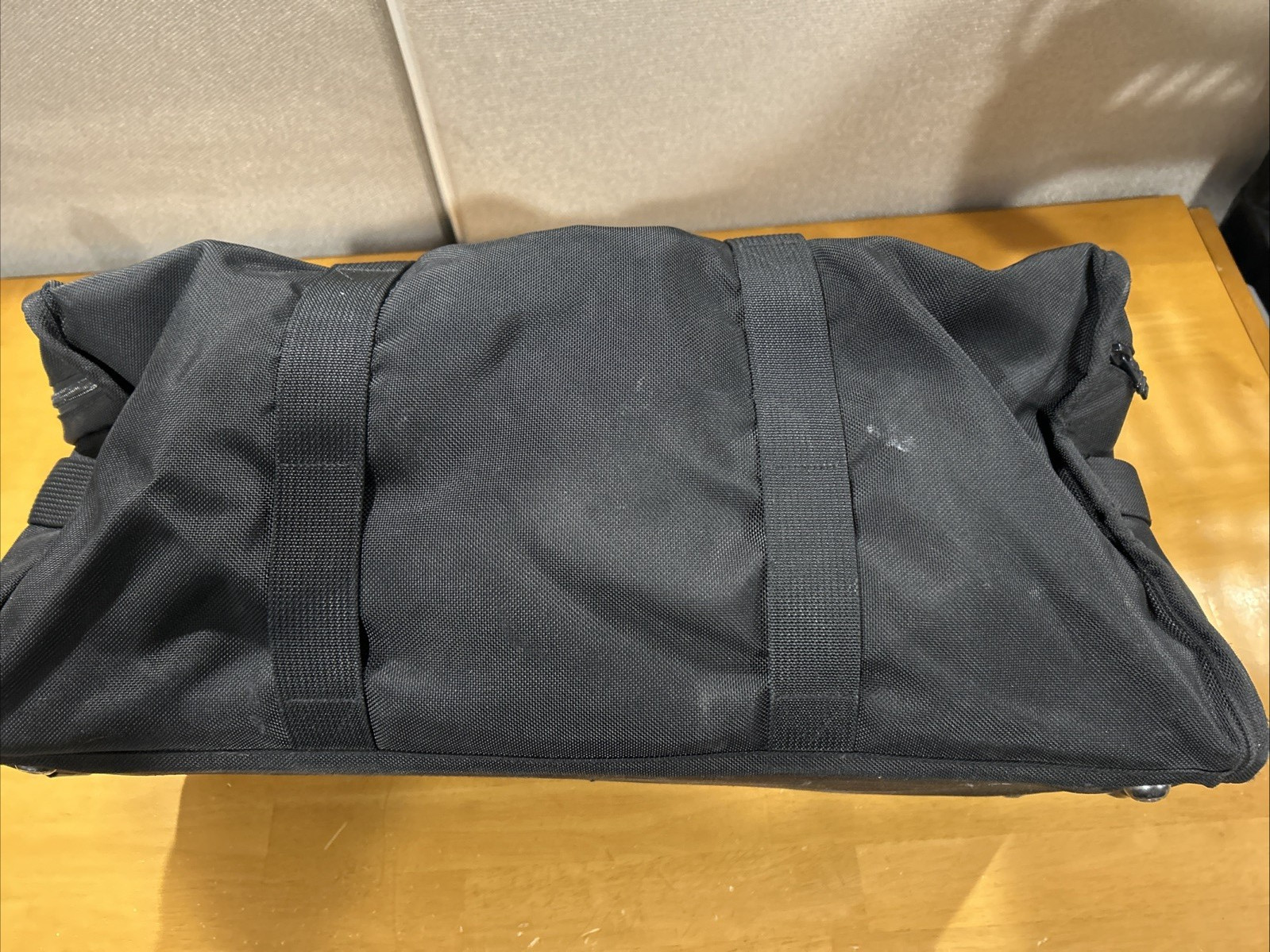 Tumi Alpha Black Ballistic Nylon Overnight Duffle Weekender Bag Made in USA Used