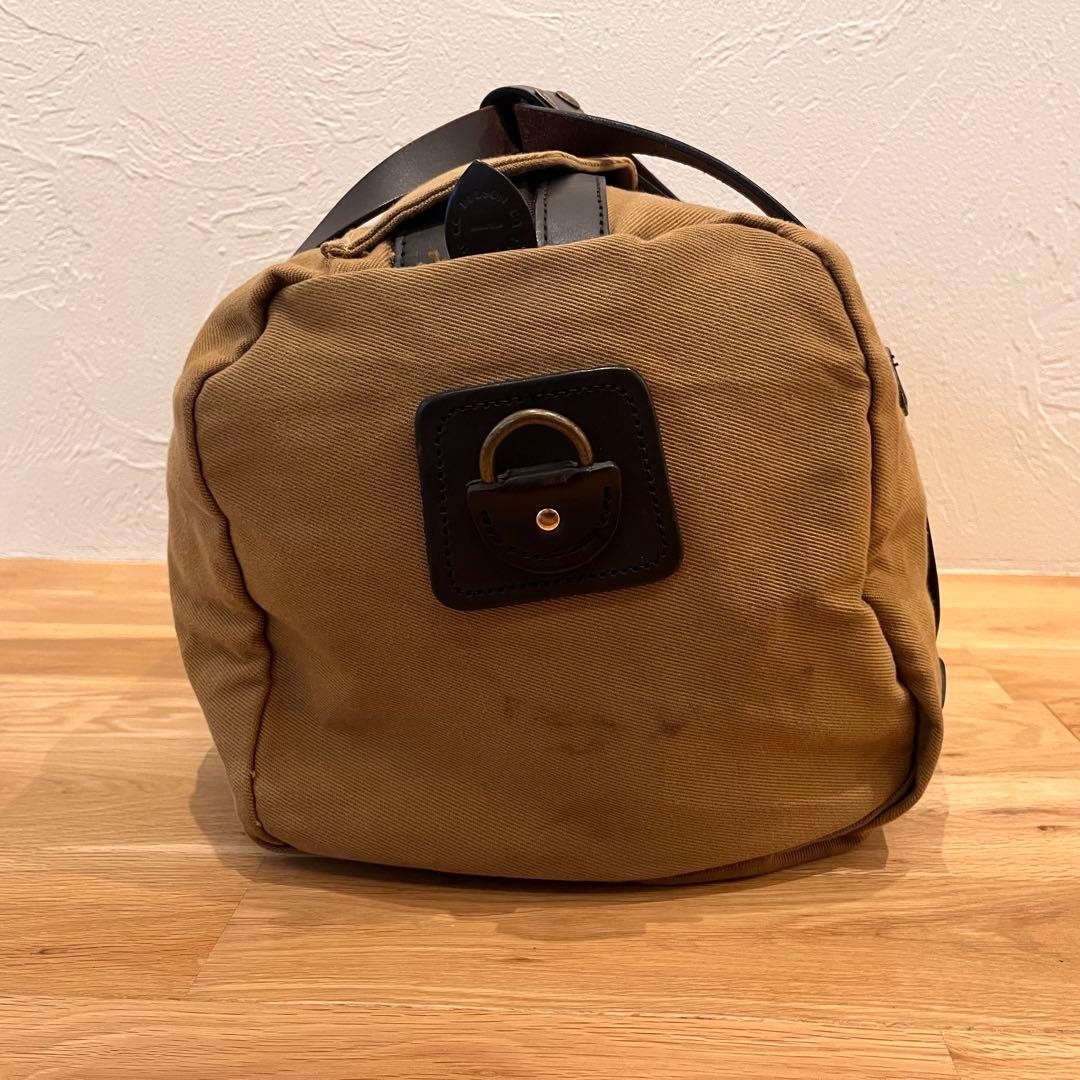 FILSON Small Duffel Bag Canvas Leather Shoulder Bag Beige Used