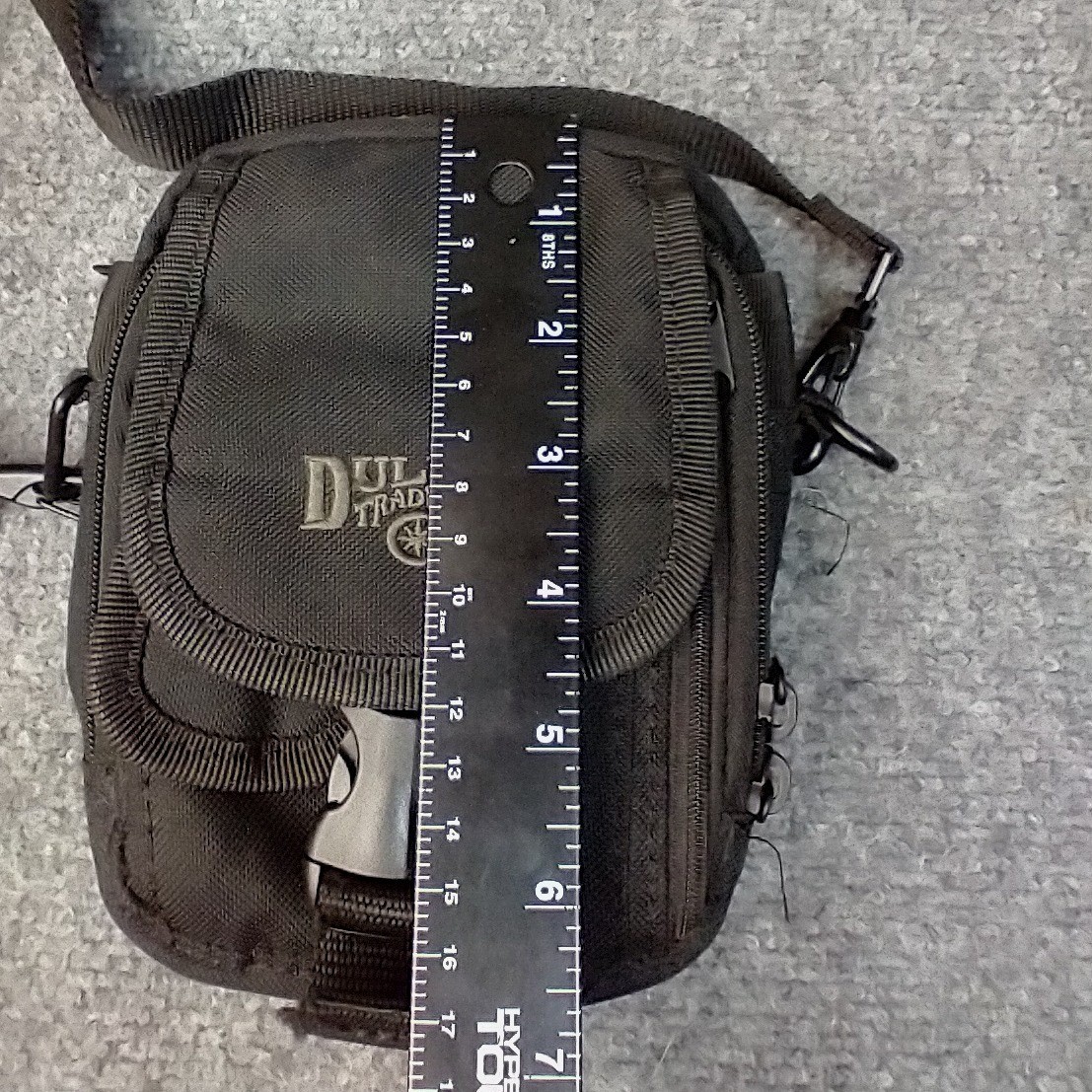 Duluth Trading Co Black Ballistic Nylon Crossbody Utility Bag Travel Pouch Mens