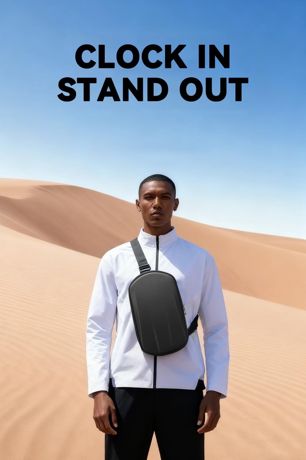 Hard Shell Crossbody Bag for Men Sling Shoulder Handbag