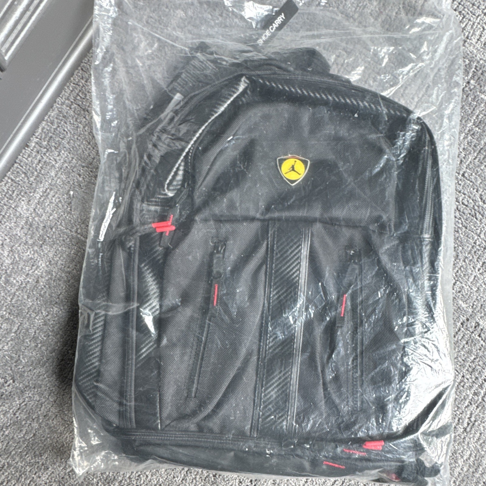 Air Jordan Moto Jordan 14 Backpack BRED Black Red Size L RARE [9A0618-023]