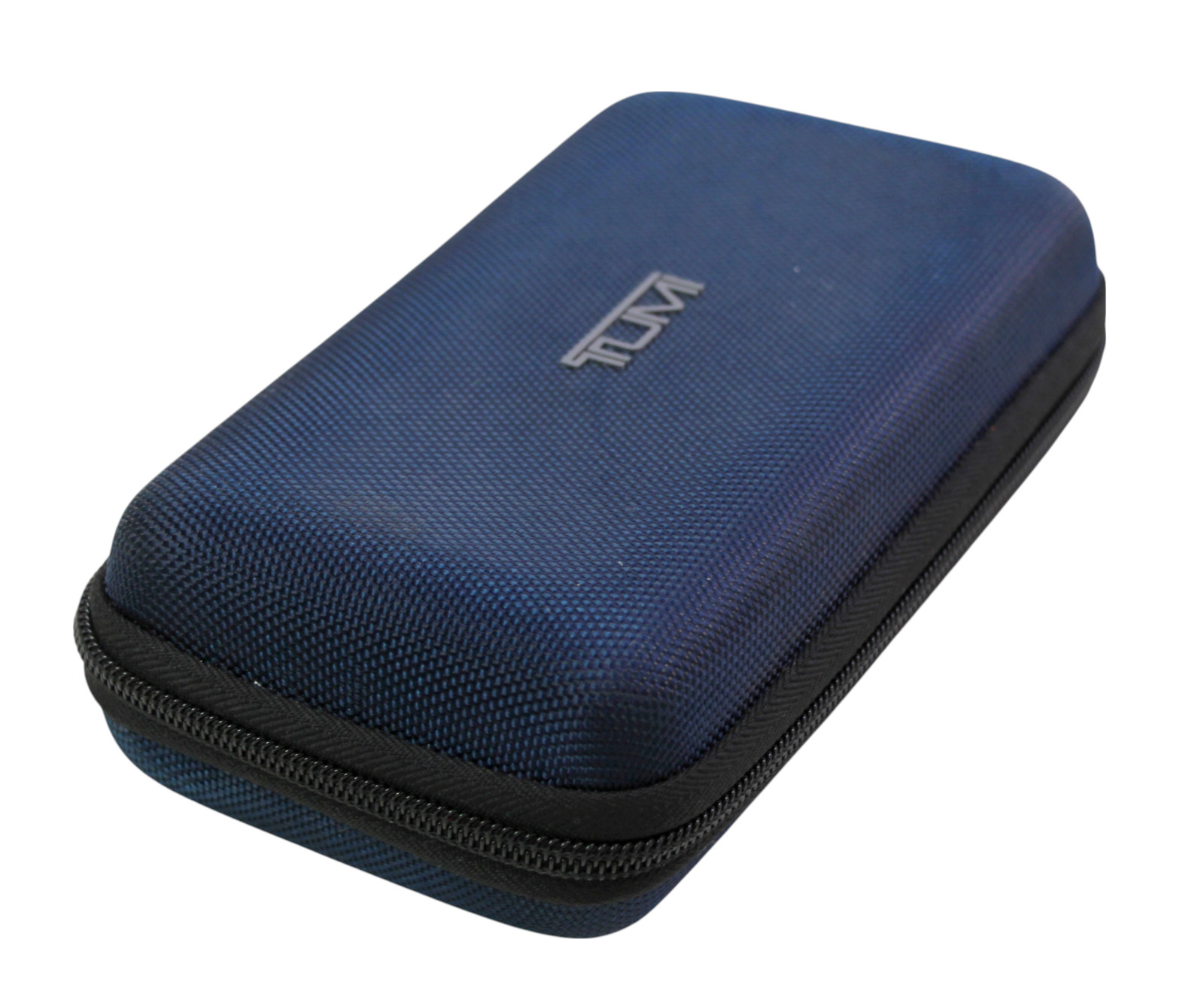 Tumi For Delta BLUE HARD SHELL ZIP AROUND CASE TOILETRY TRAVEL BAG EMPTY