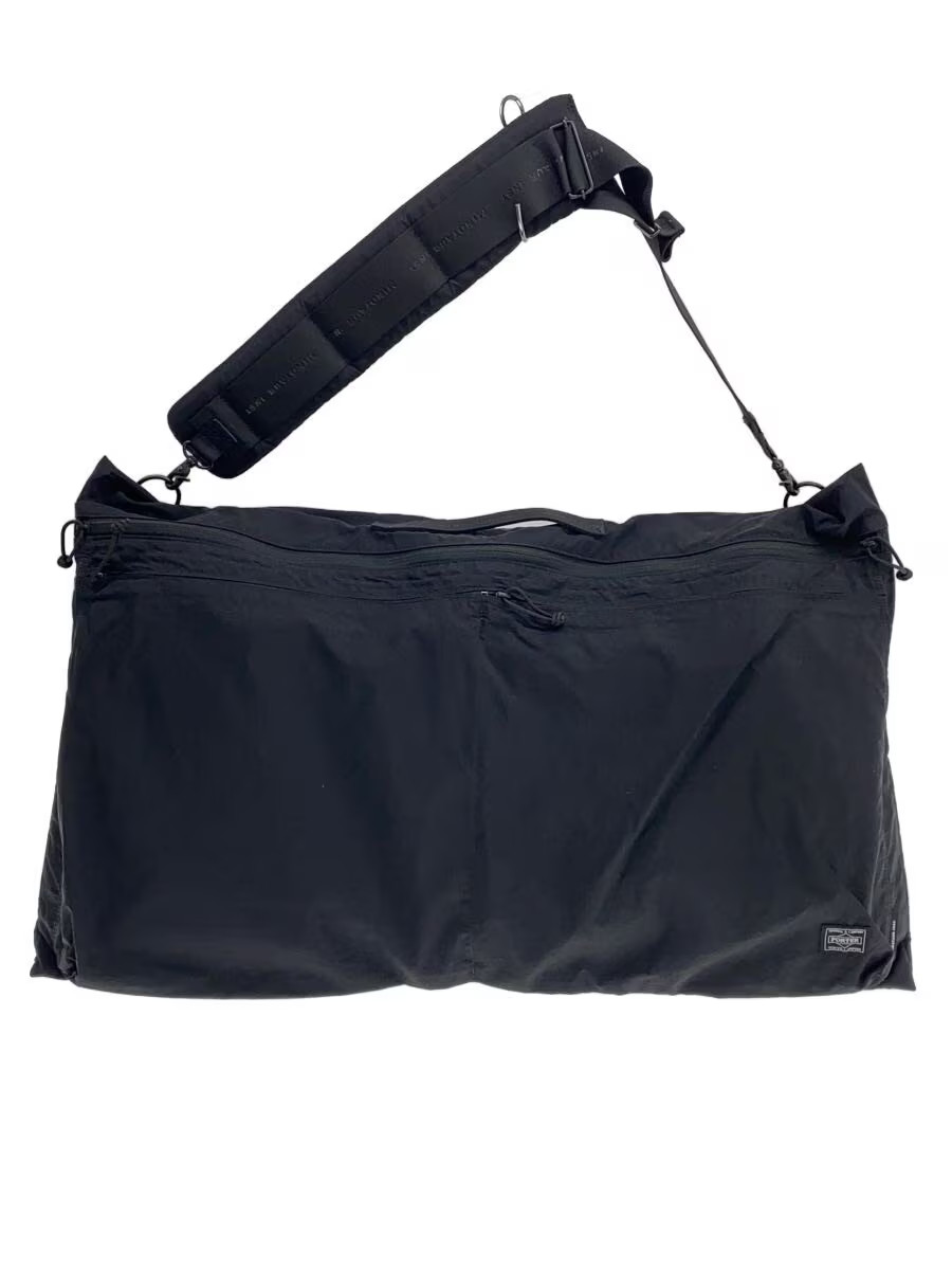 MINOTAUR INST. PORTER Shoulder Bag Nylon BLK Solid Has Stains
