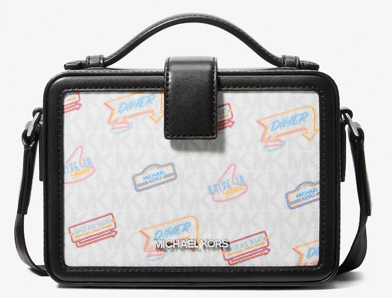 Michael Kors Cooper Lunch Box Crossbody Bag Optic White