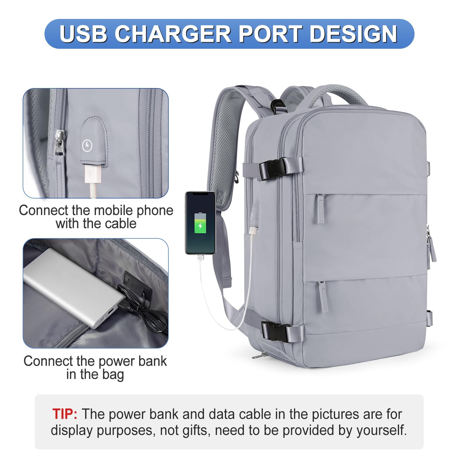 Personal Item Travel Backpack For Women Men Airline Approved Carry On Backpac…