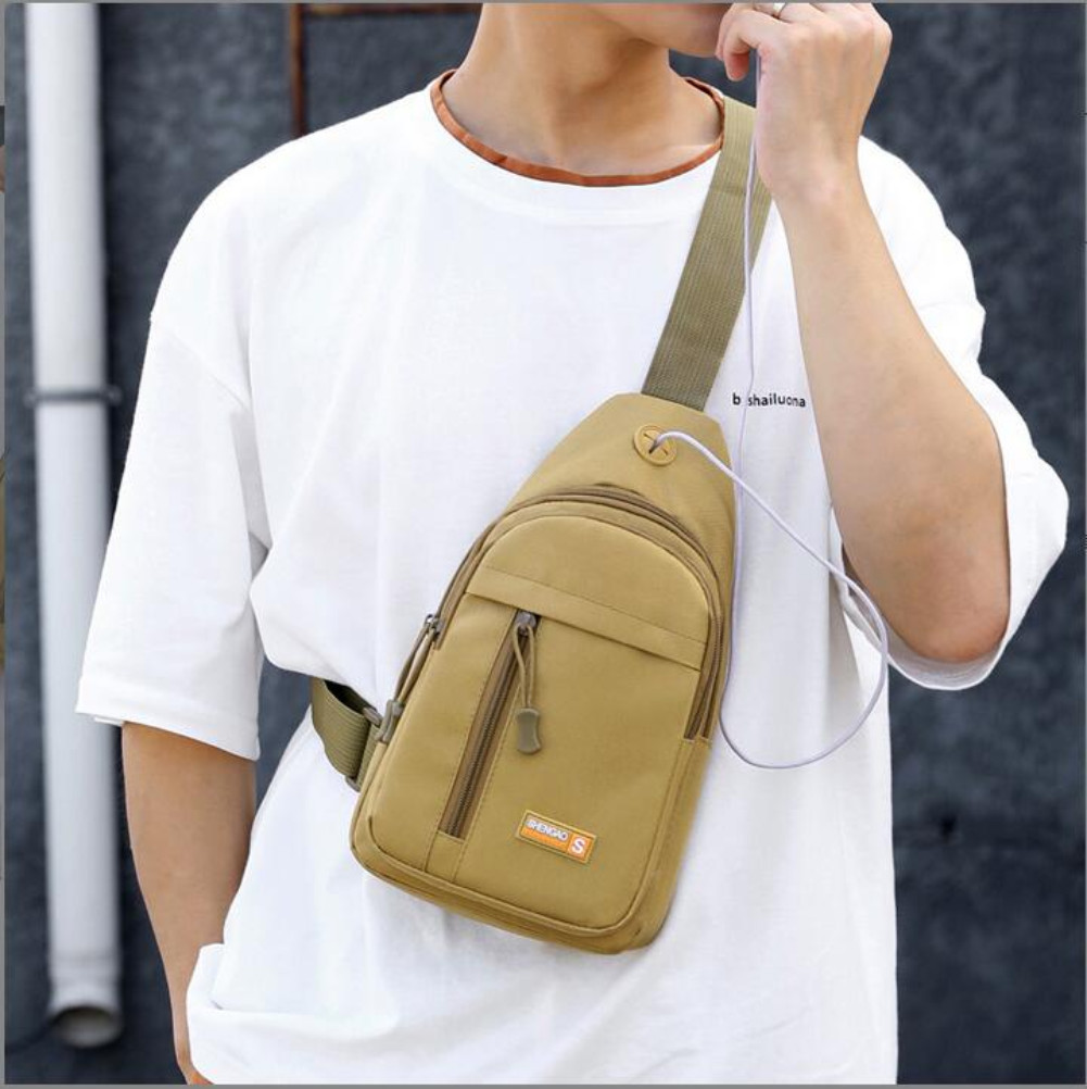 Men Womens Chest Sling Shoulder Bag Cross Body Fanny Pack Sports Travel Backpack