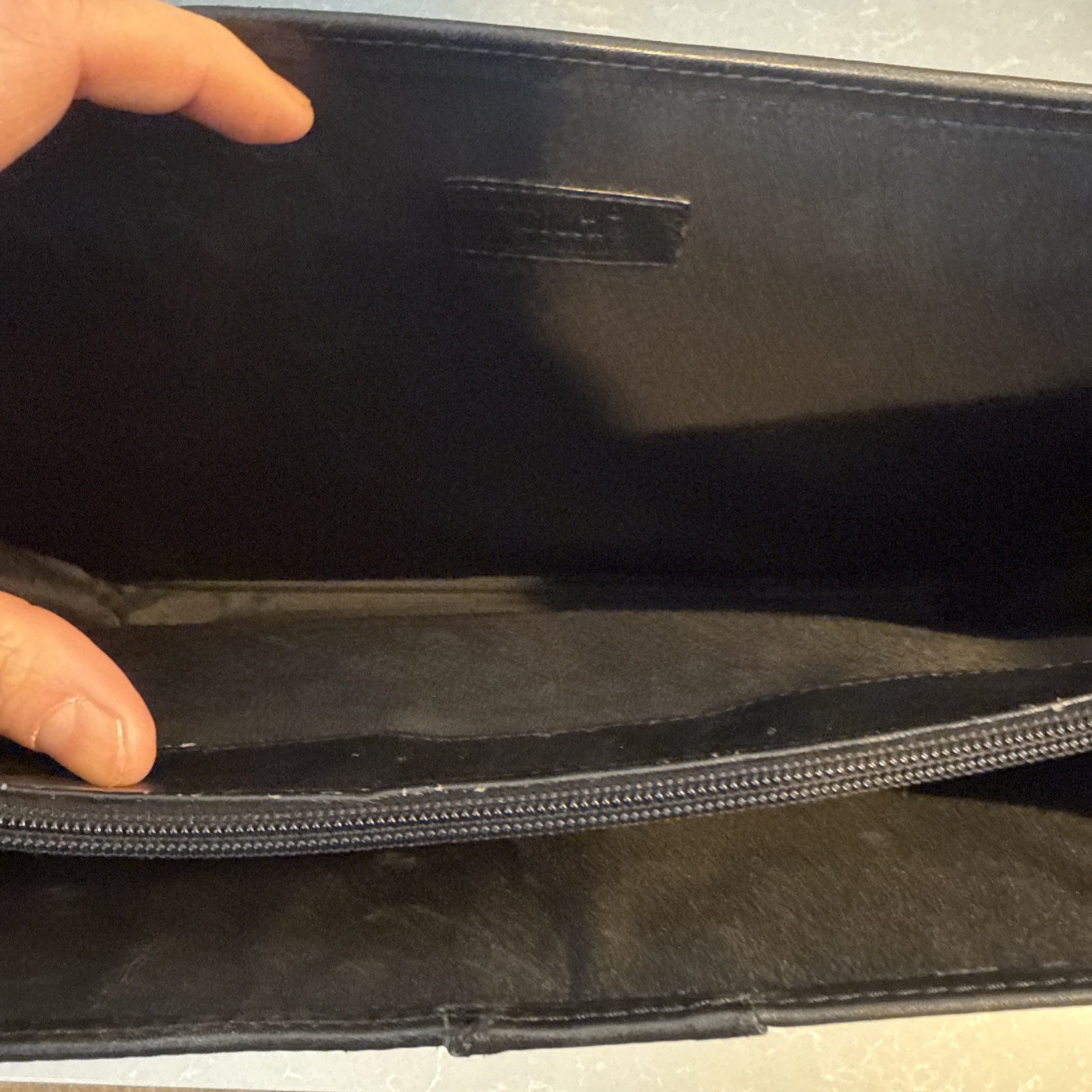 VTG Bosca America Napa Leather Briefcase Black Italian Business Messenger Bag