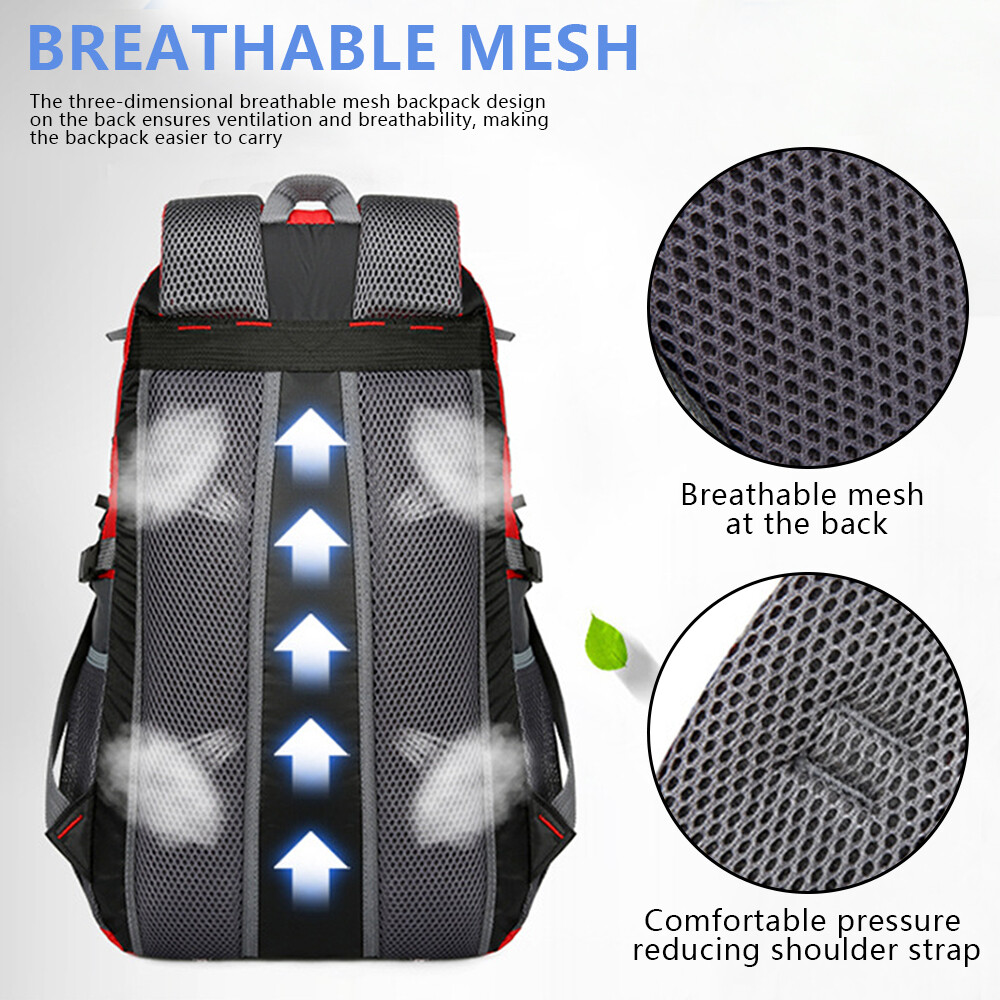 40L Nylon Men Travel Backpack Rucksack Camping Laptop Hiking School Book Bag