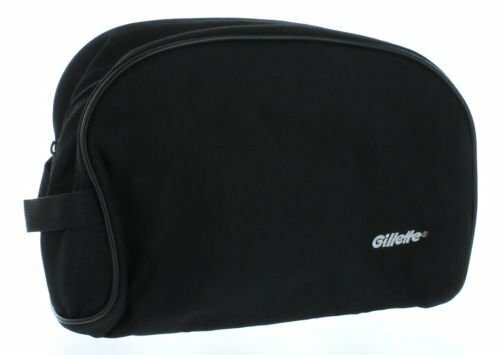 Black Gillette Men’s Travel Bag Toiletry Shave Case Dopp Kit Large 10″ Overnight