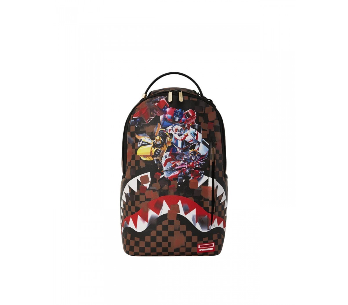 Sprayground Multicolor Backpack, transformers, Transformers Checkered Backpack