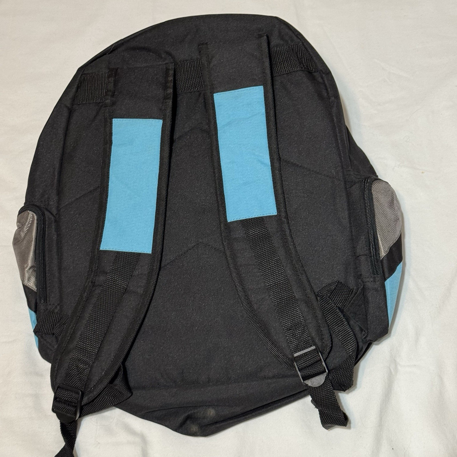 Blue & Black Multi-Pocket Backpack – Audio Port – Lightweight & Durable