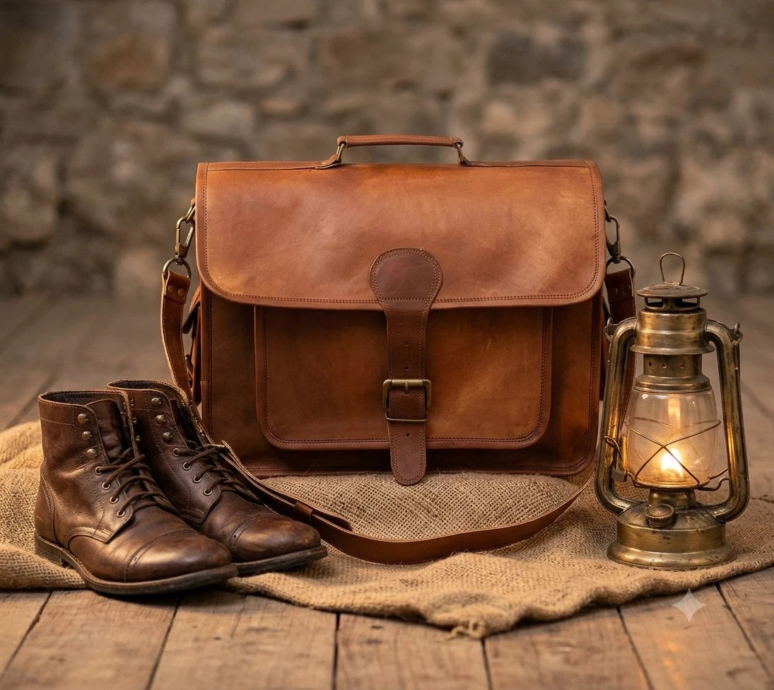 Genuine Pro Max Leather Laptop Bag Vintage Messenger Work Briefcase