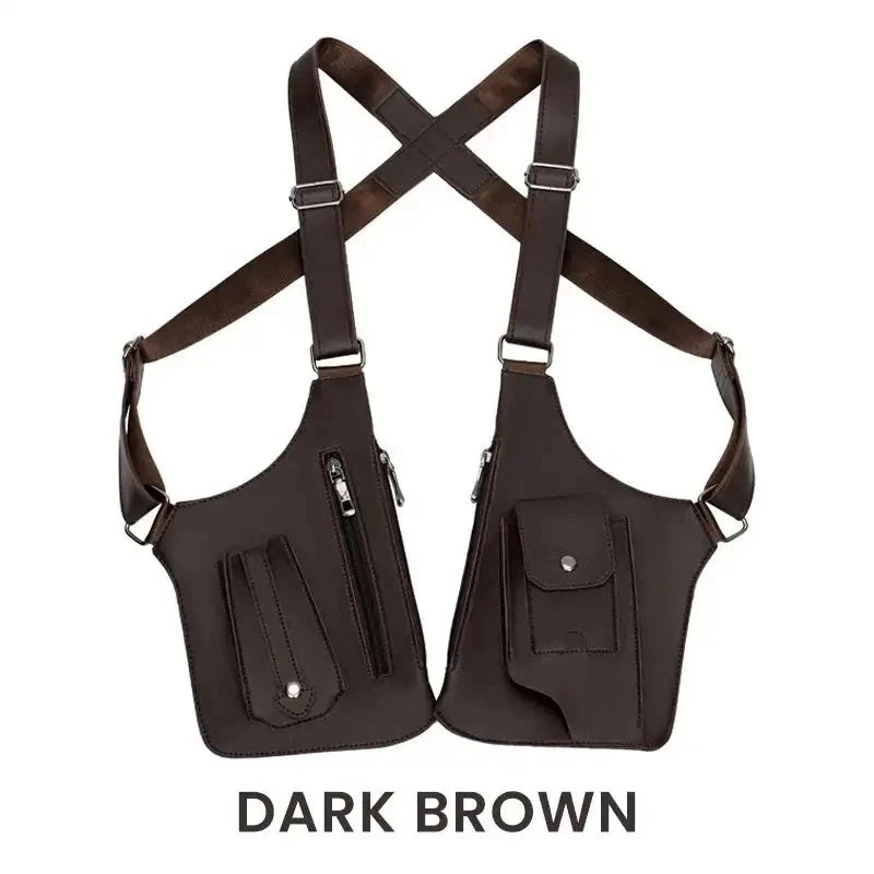 Adjustable Anti-Theft Underarm Shoulder Bag PU Leather Wallet Holster Bag