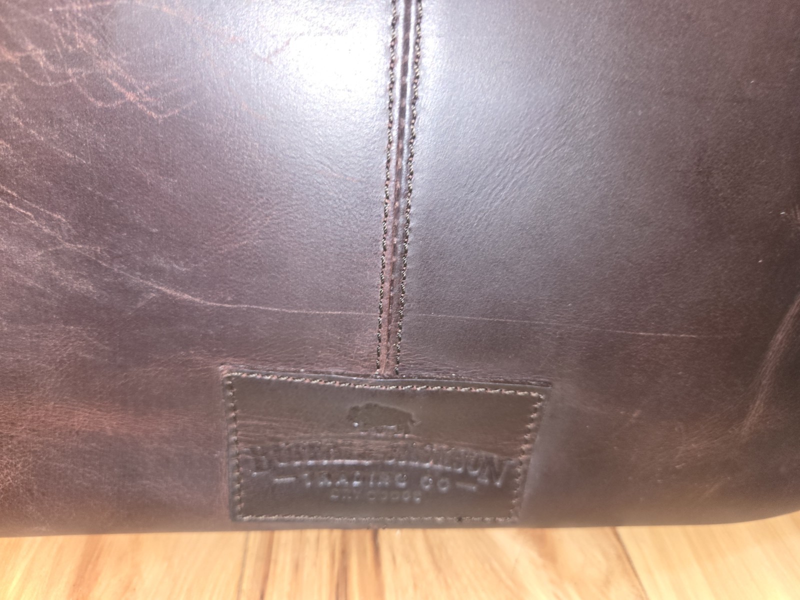 Buffalo Jackson Trading Company Leather Laptop Bag Shoulder Messenger Brown Work