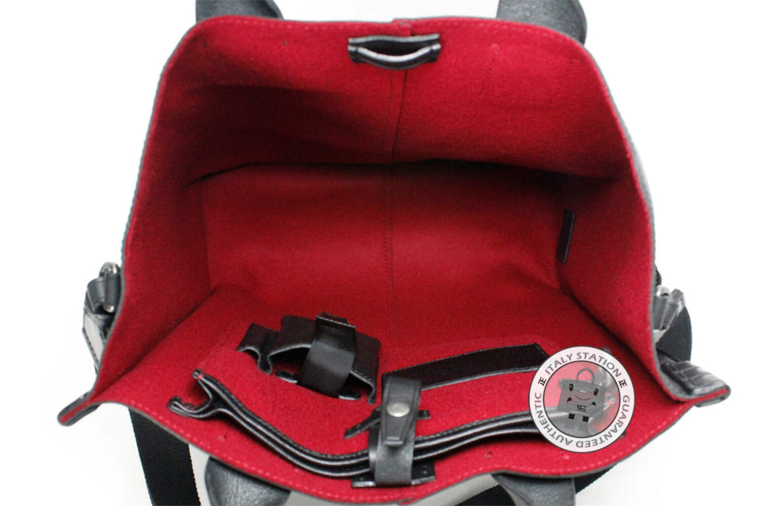 NEW Dolce & Gabbana BM0997 A3734 Vitello+feltro+cuoio Calfskin Black+bordeaux /