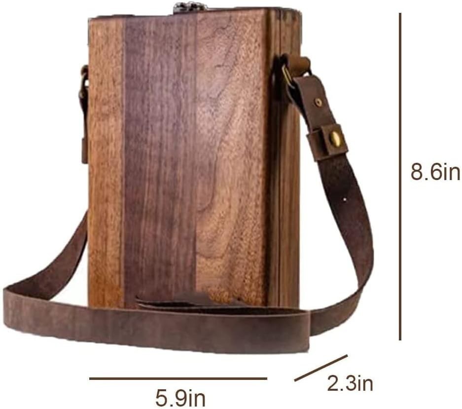 Writers Messenger Wood Box Multifunctional Wooden Handmade Crossbody Postman …