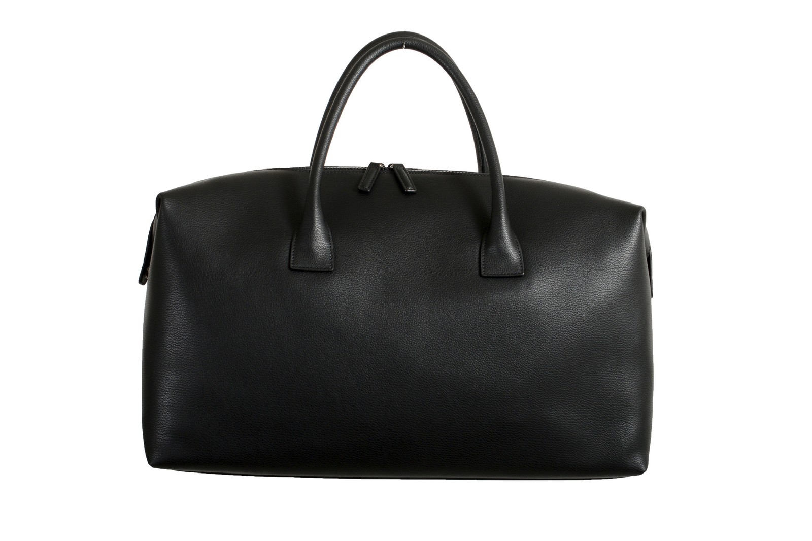 Cavalli Class Unisex Black Leather Duffel Travel Bag