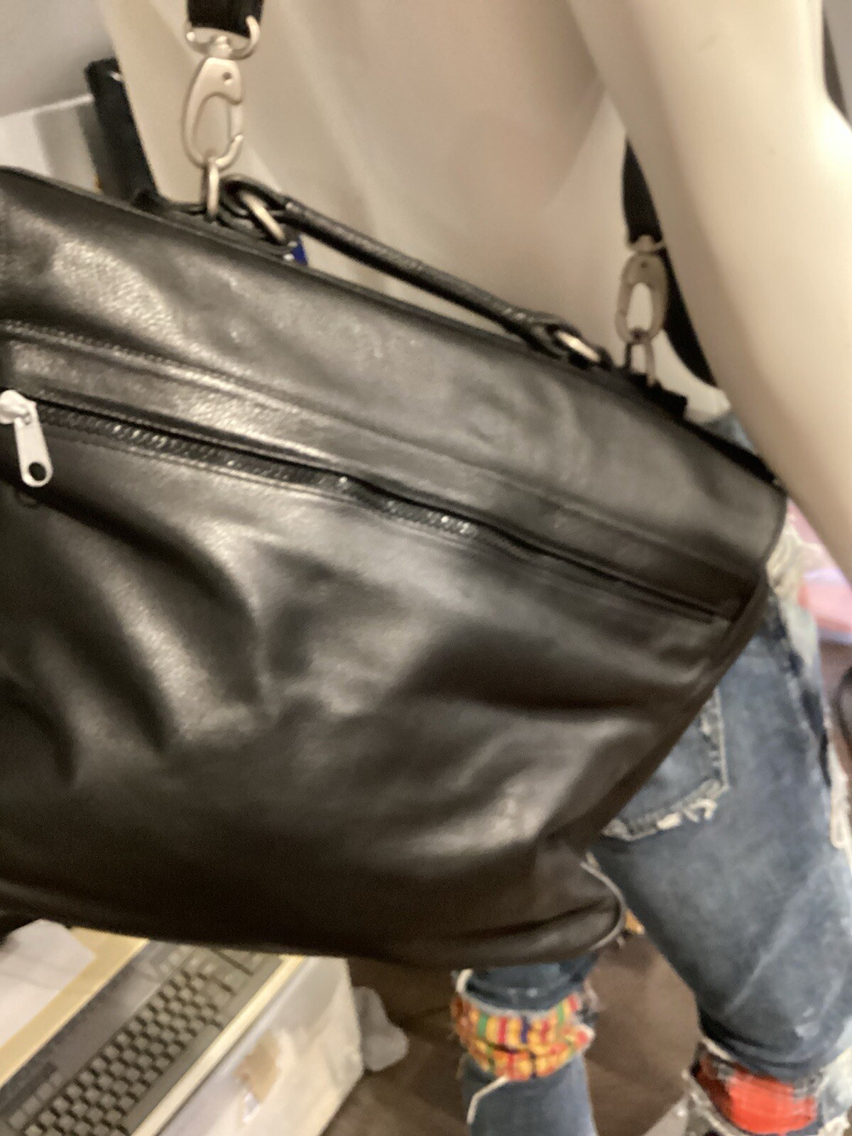 leather briefcase 4 Compartments